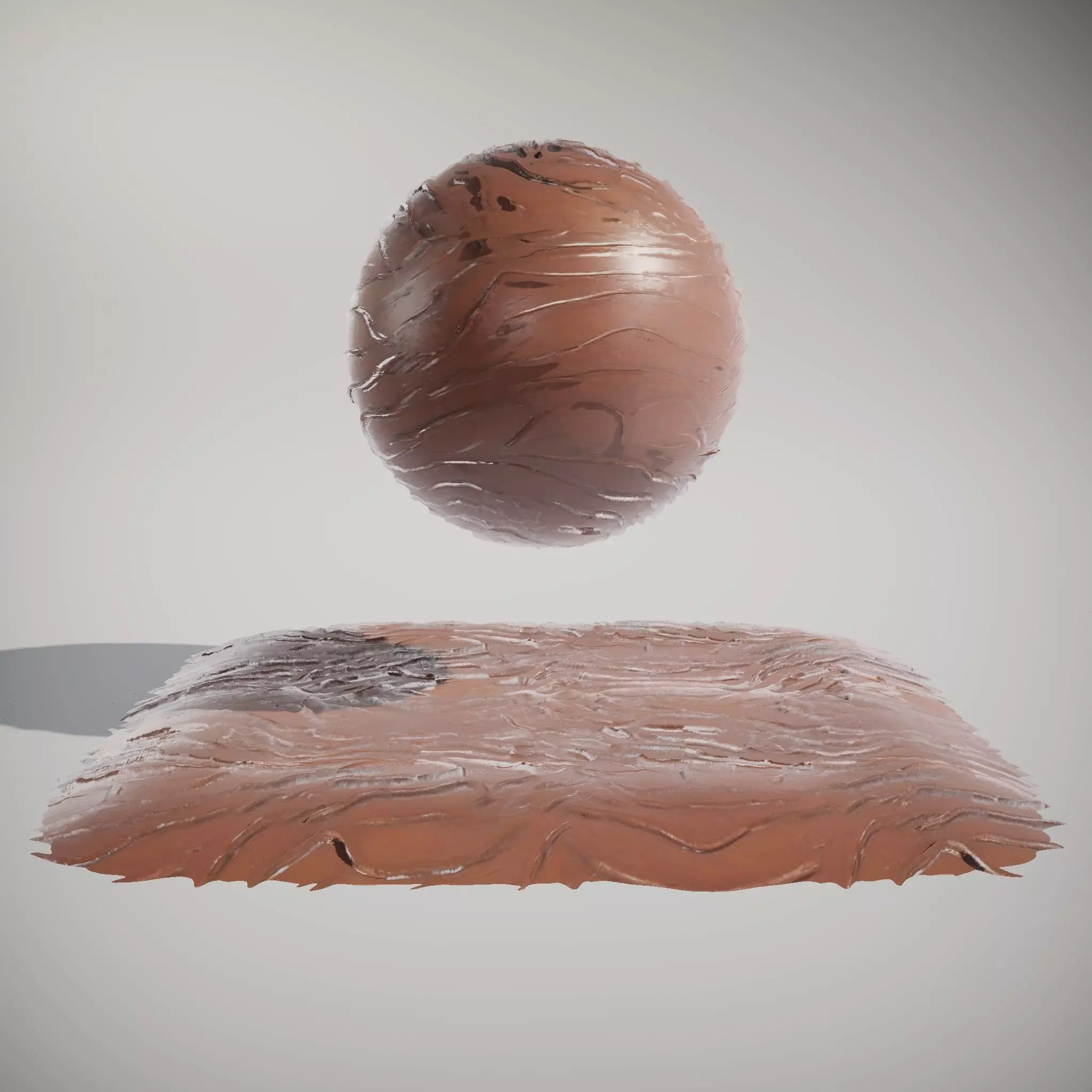 Leather Chocolate Wave HQ PBR Textures Set Texture_2