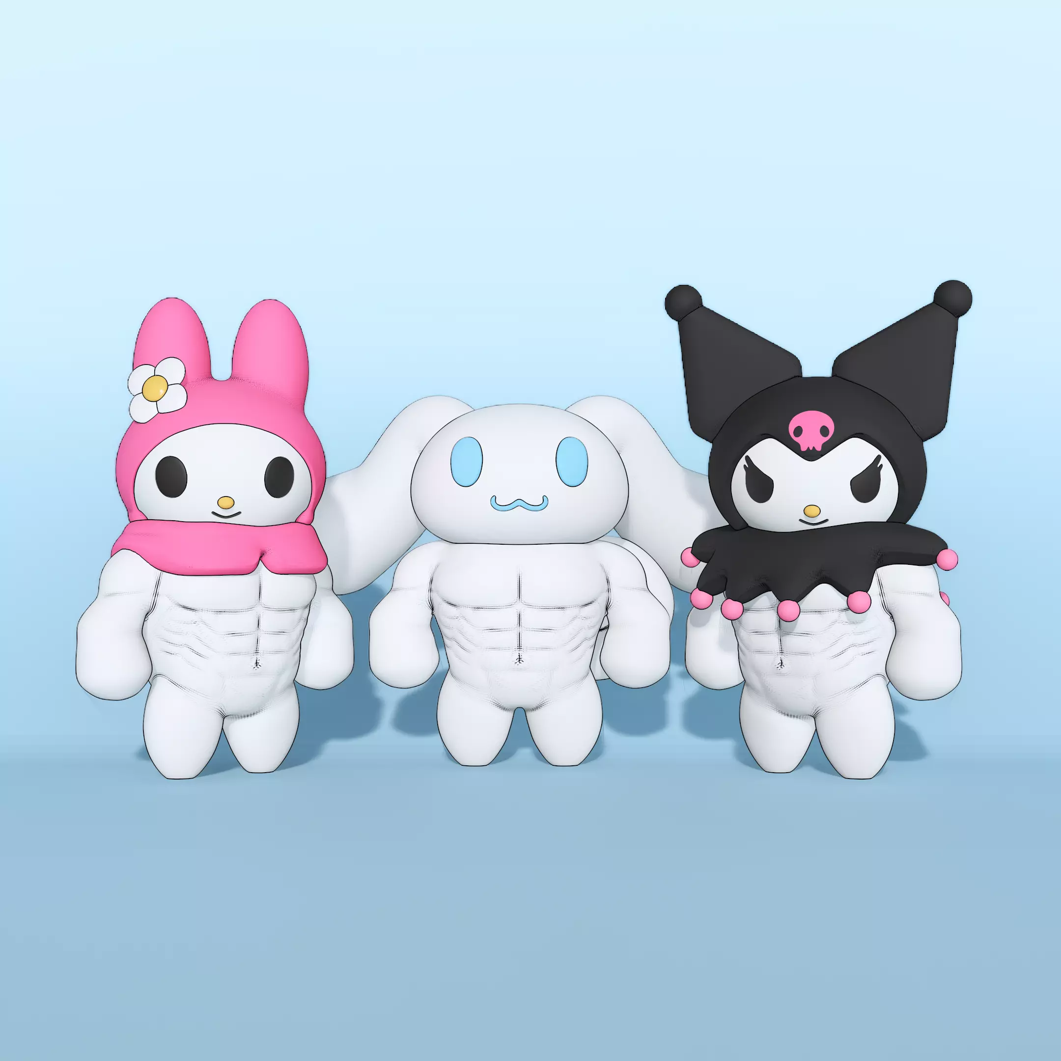 Sanrio Muscle Free 3D model_0