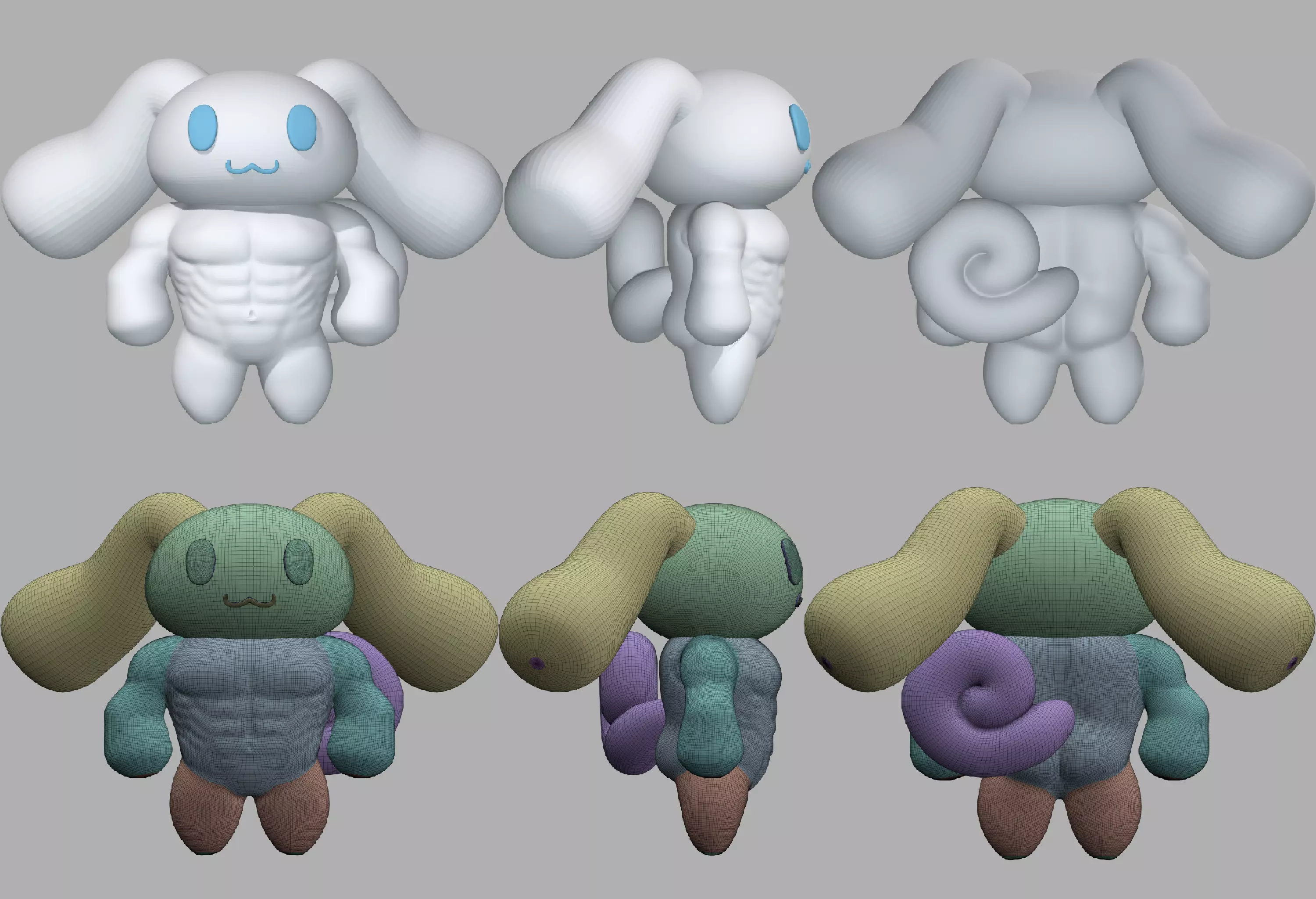 Sanrio Muscle Free 3D model_2