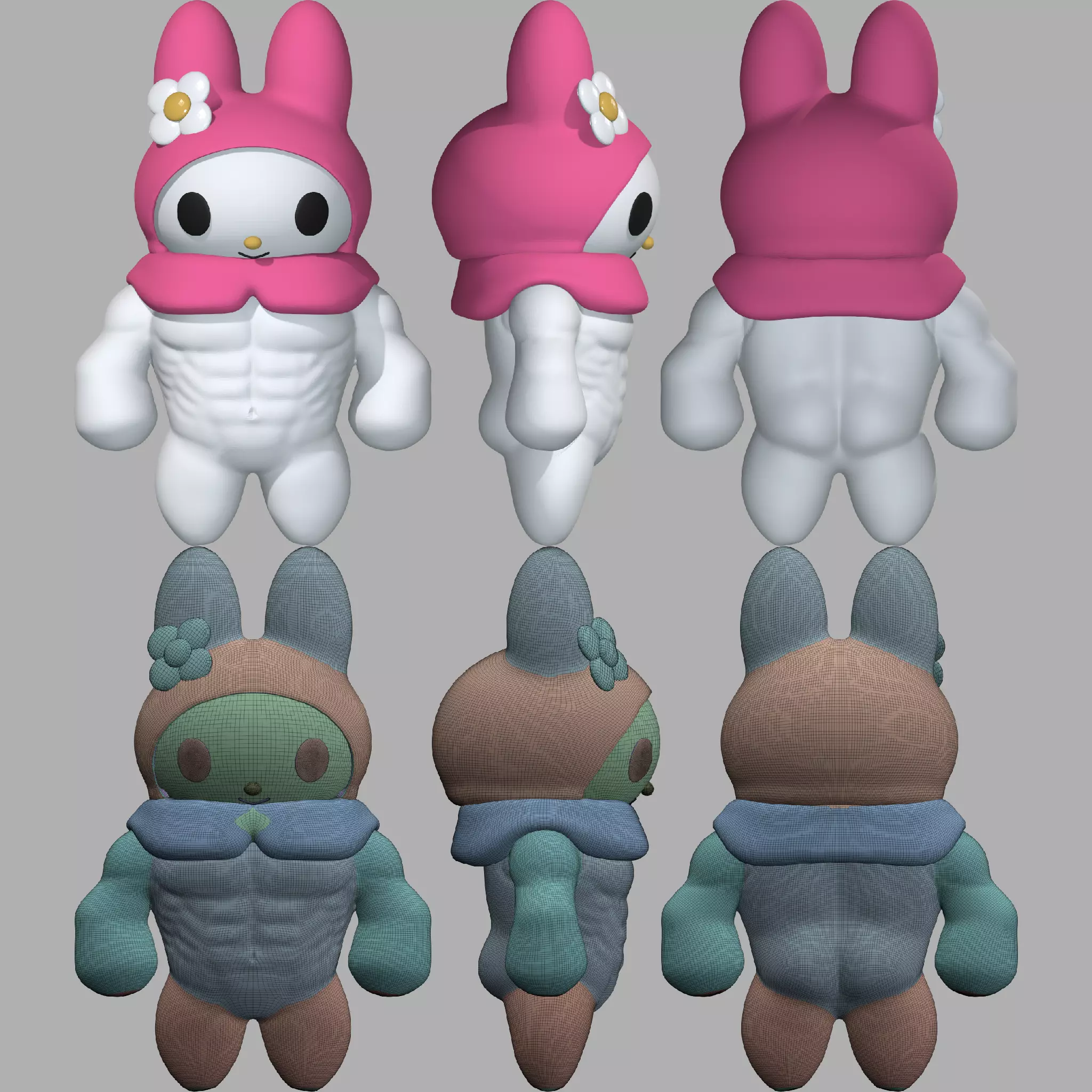 Sanrio Muscle Free 3D model_3