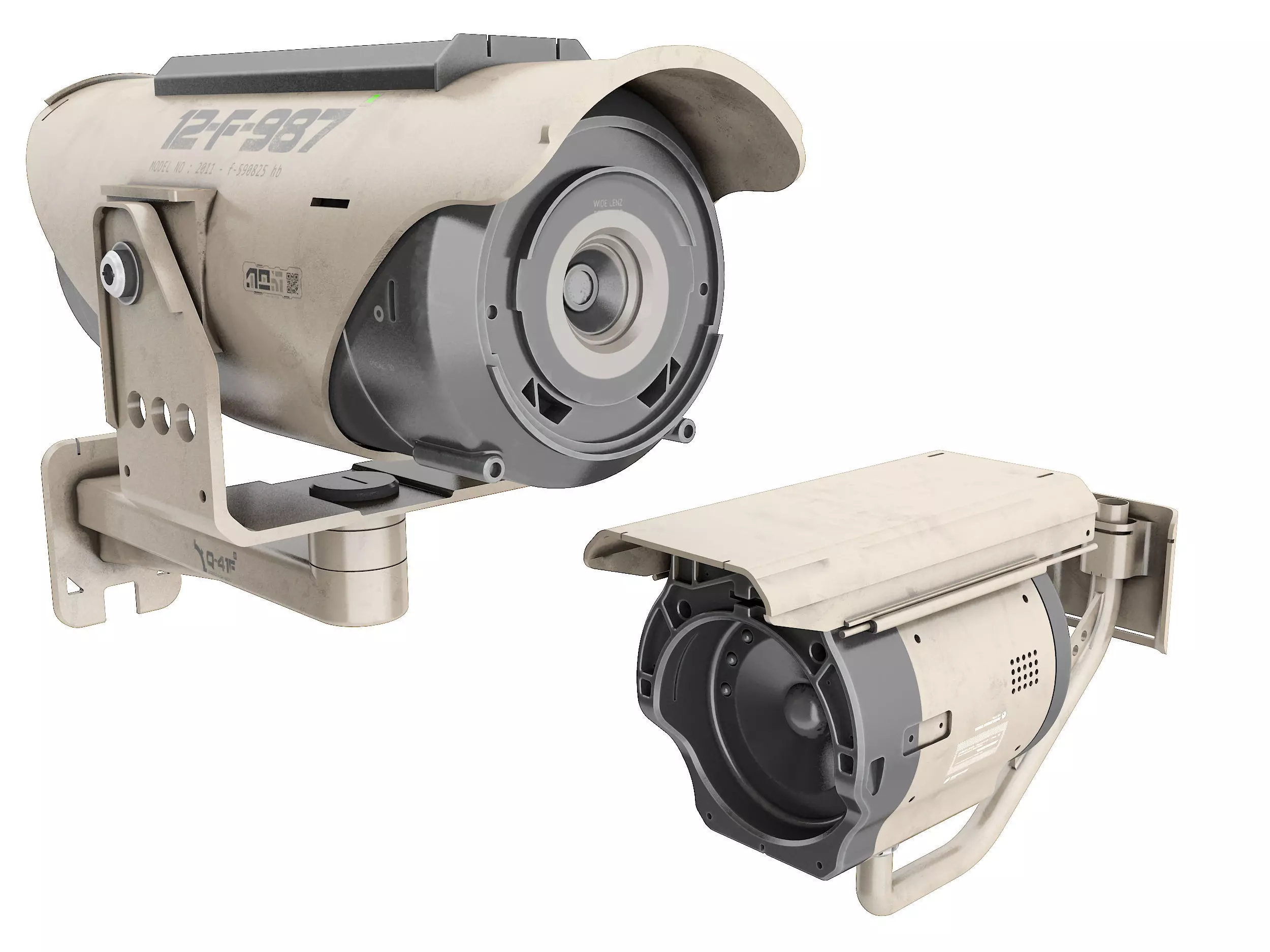 CCTV Camera Low-poly 3D model_4