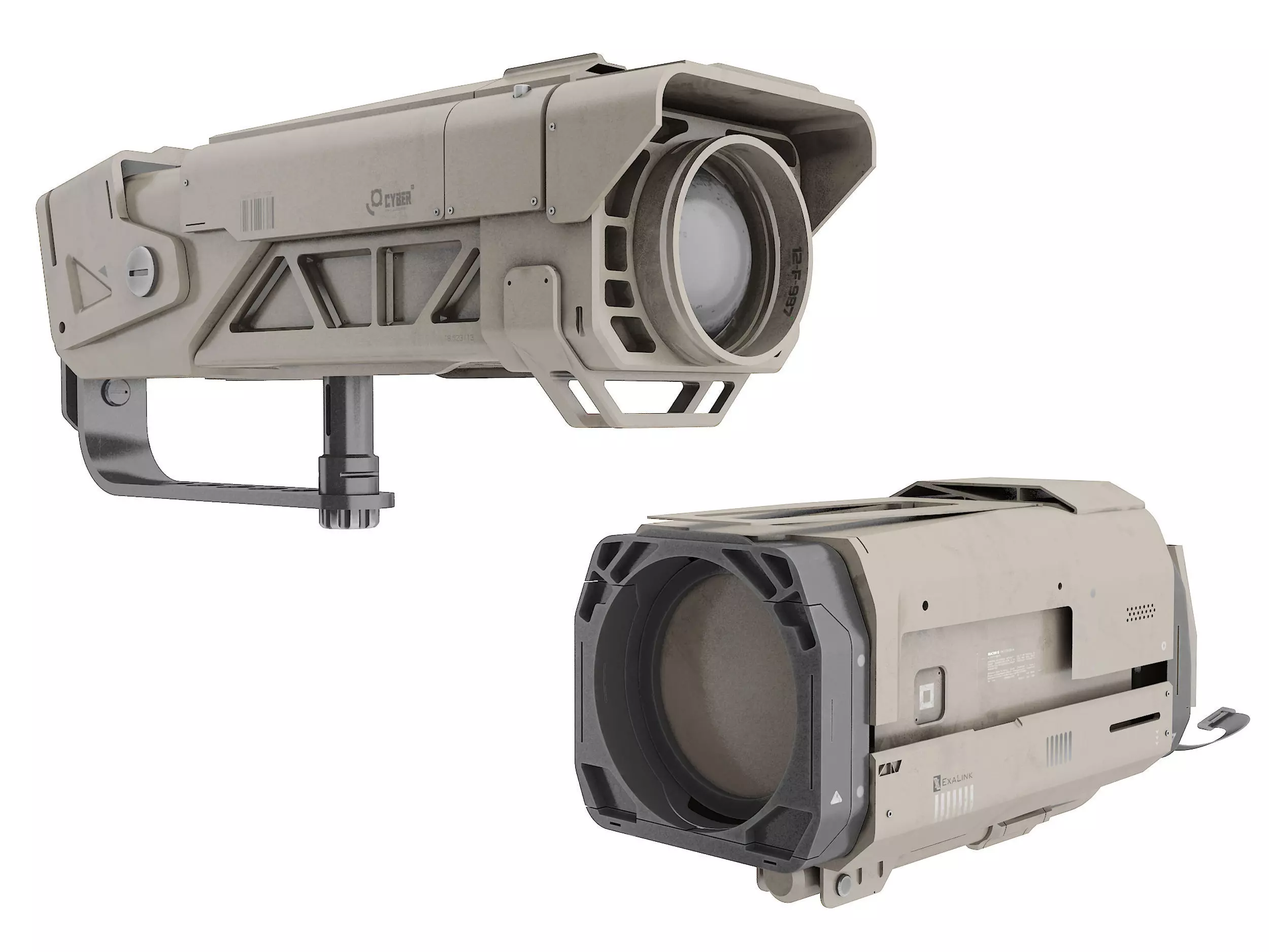 CCTV Camera Low-poly 3D model_2