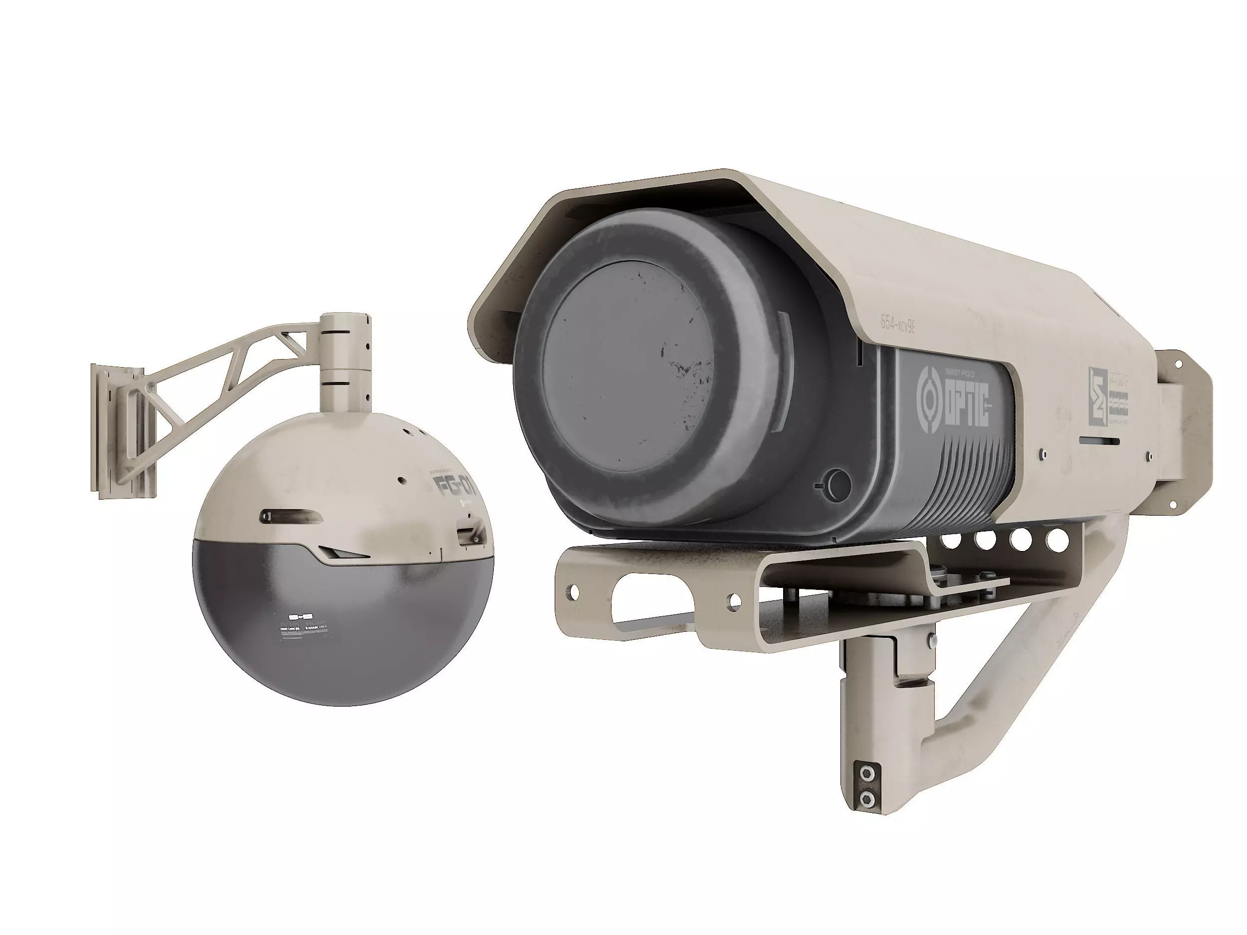 CCTV Camera Low-poly 3D model_5