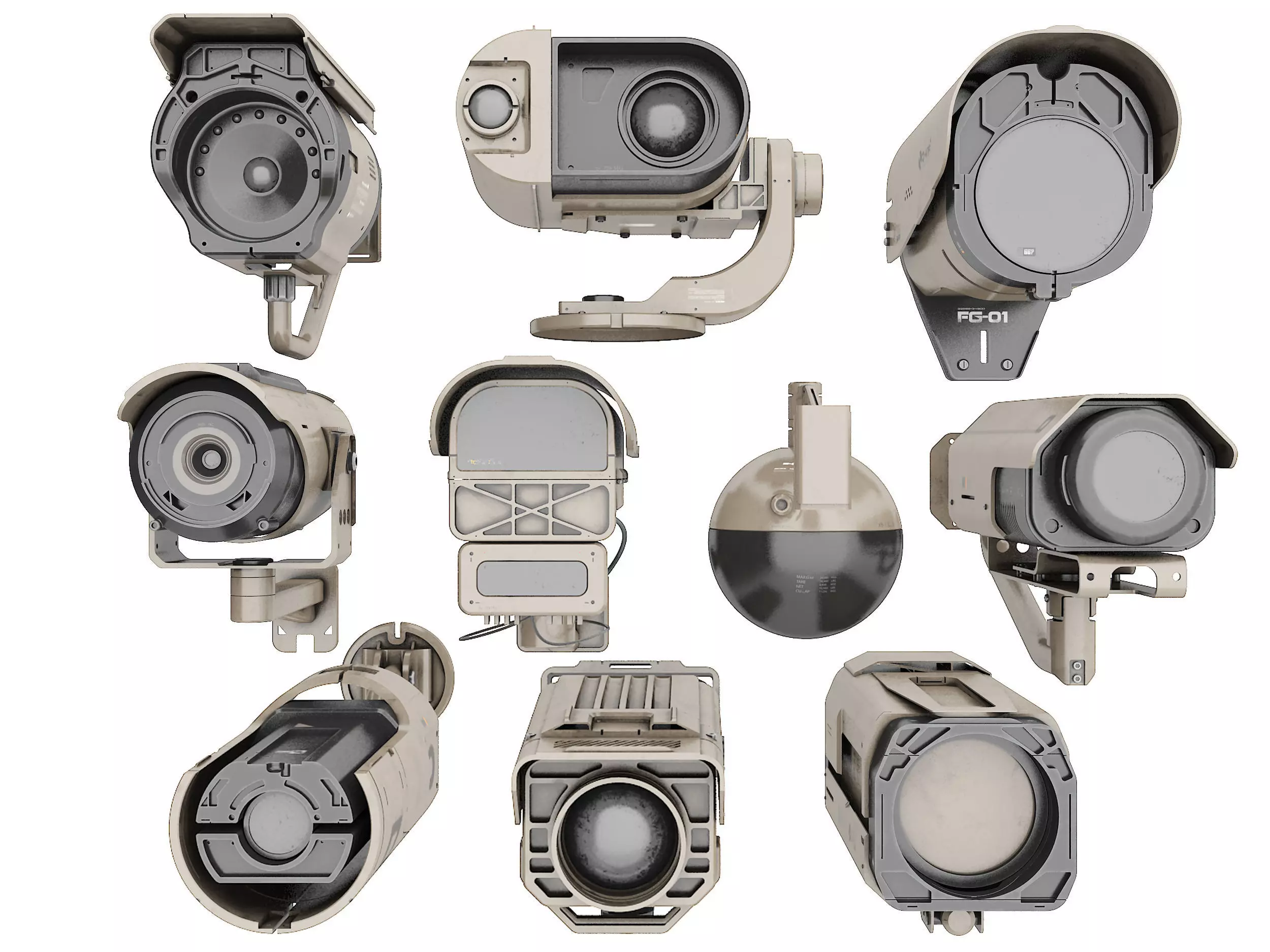 CCTV Camera Low-poly 3D model_0