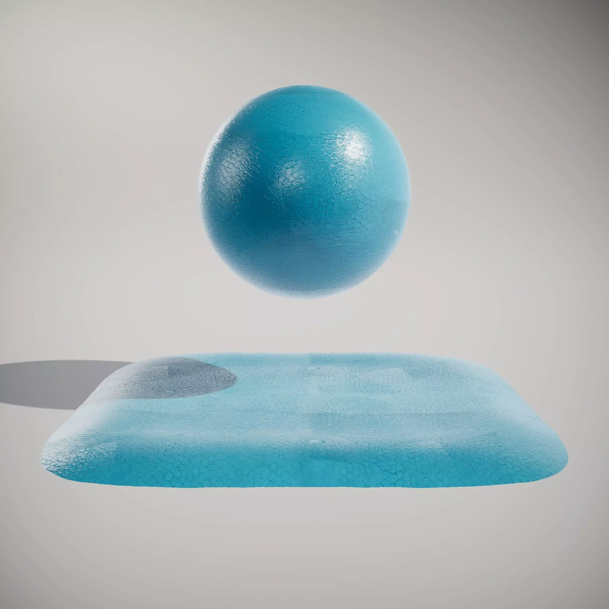 HQ PBR Textures Set Teal Hexagonal Pattern Glossy Texture_3