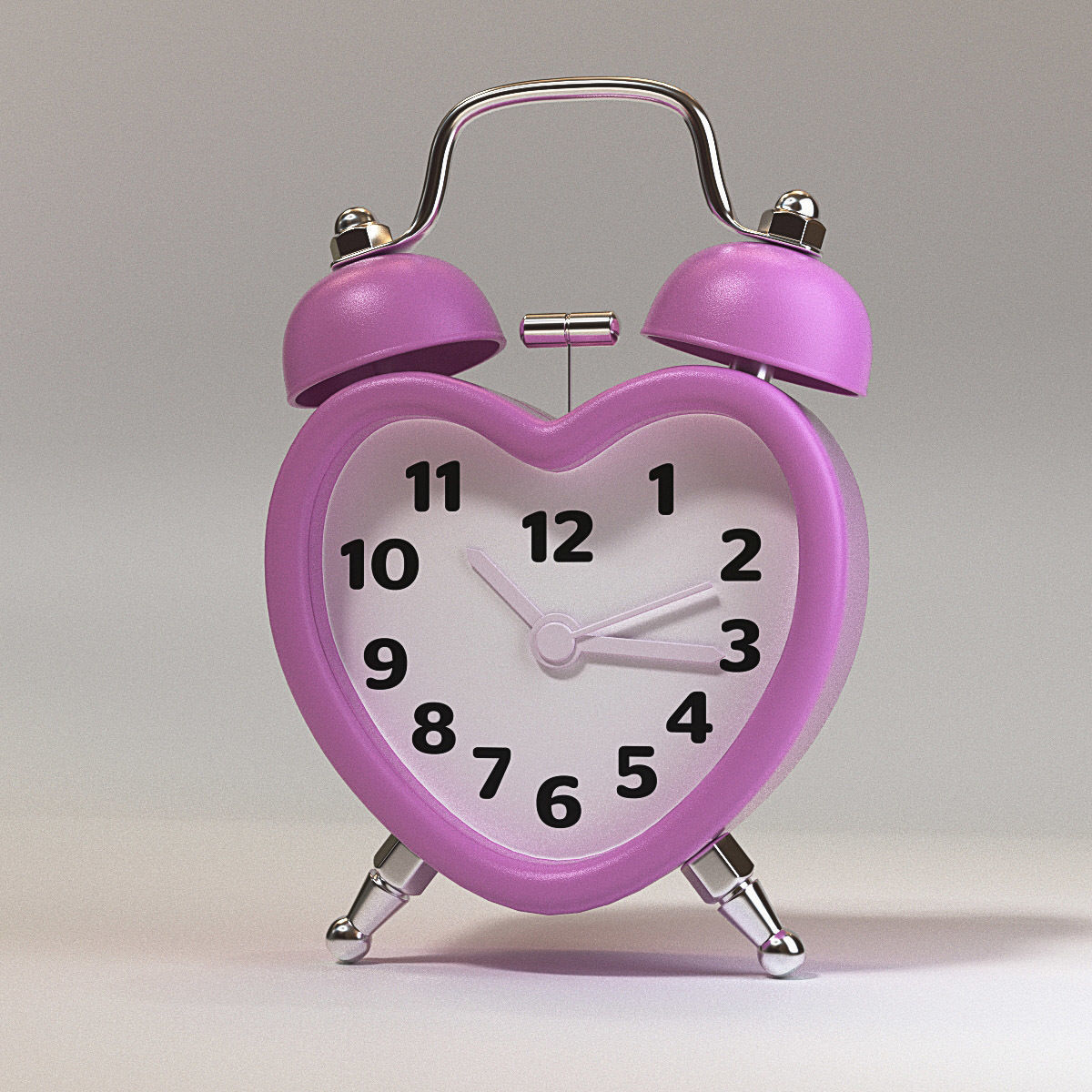 Alarm Clock  Cute 3D model_1
