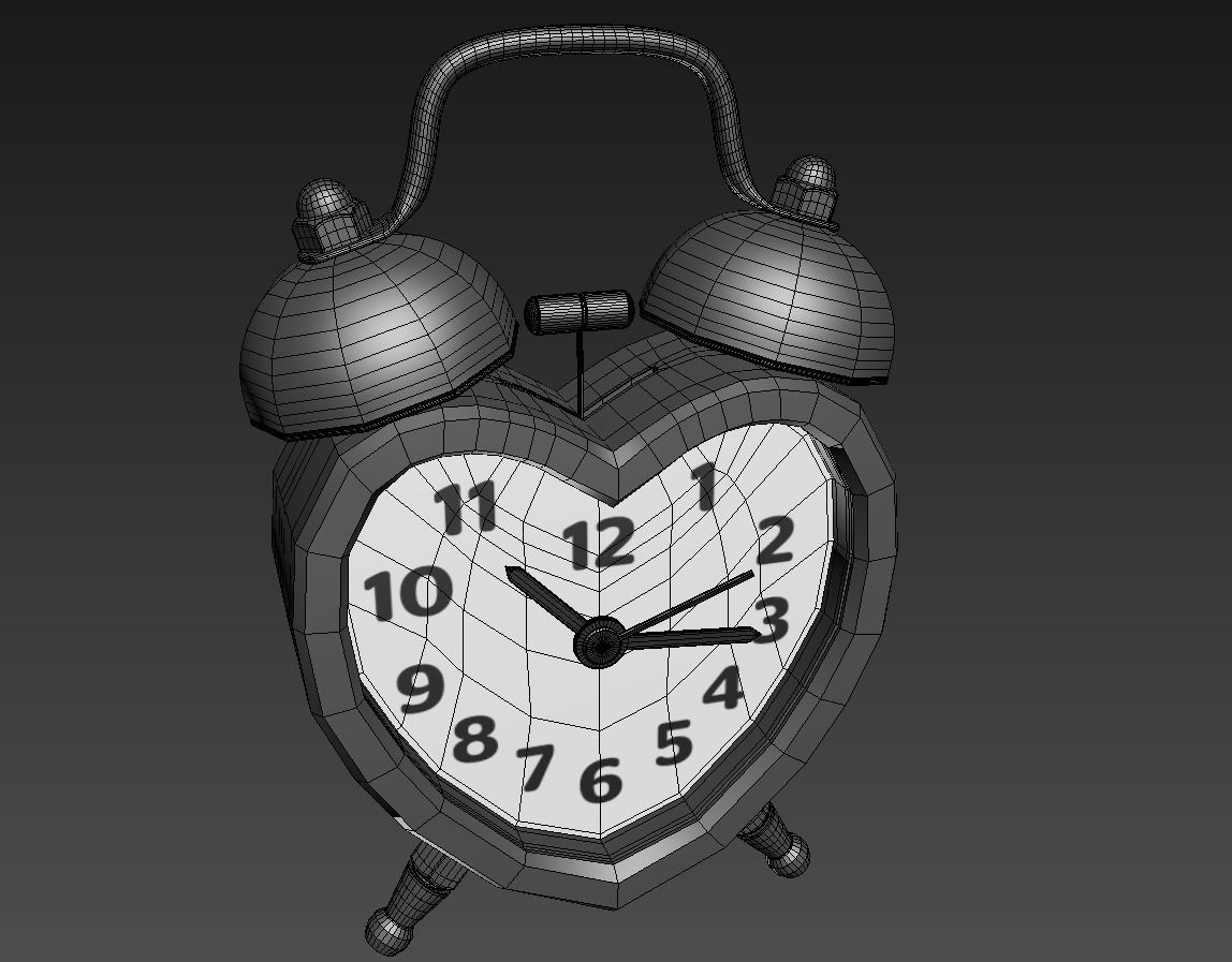 Alarm Clock  Cute 3D model_3
