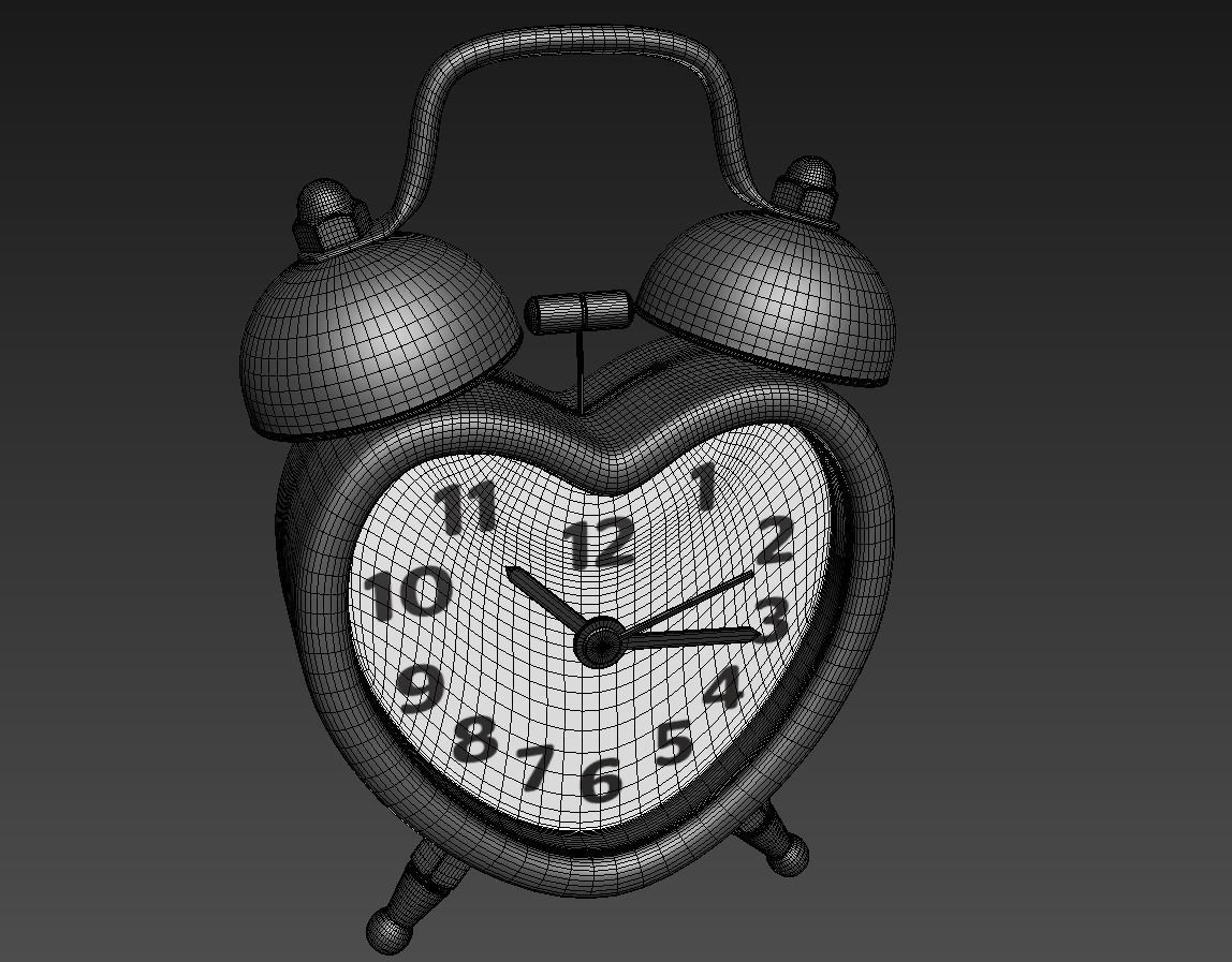Alarm Clock  Cute 3D model_4