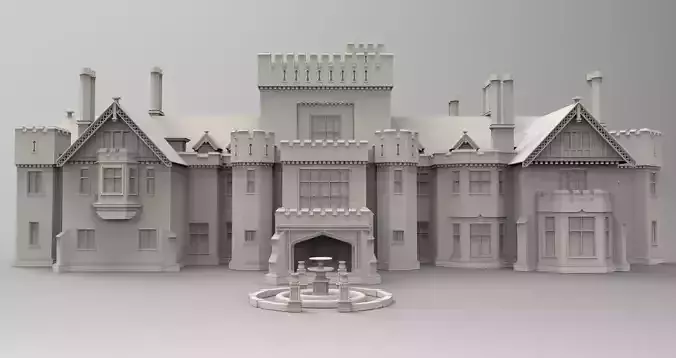 X-mansion - High poly castle
