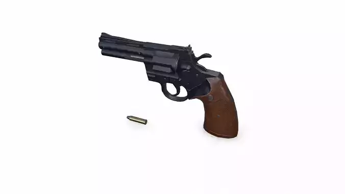 Revolver Low-poly PBR