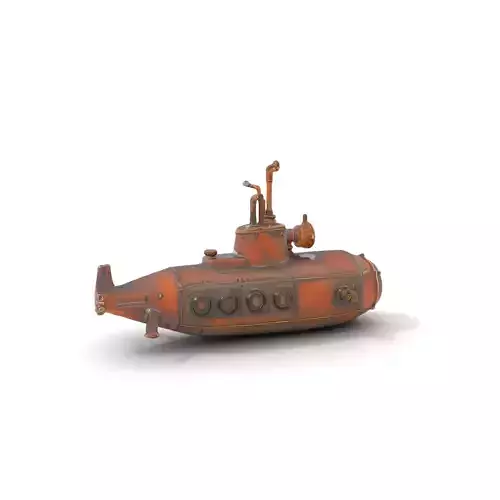 Steampunk Submarine Bronze model pack