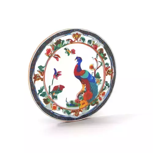 Peacock Porcelain Plate model pack