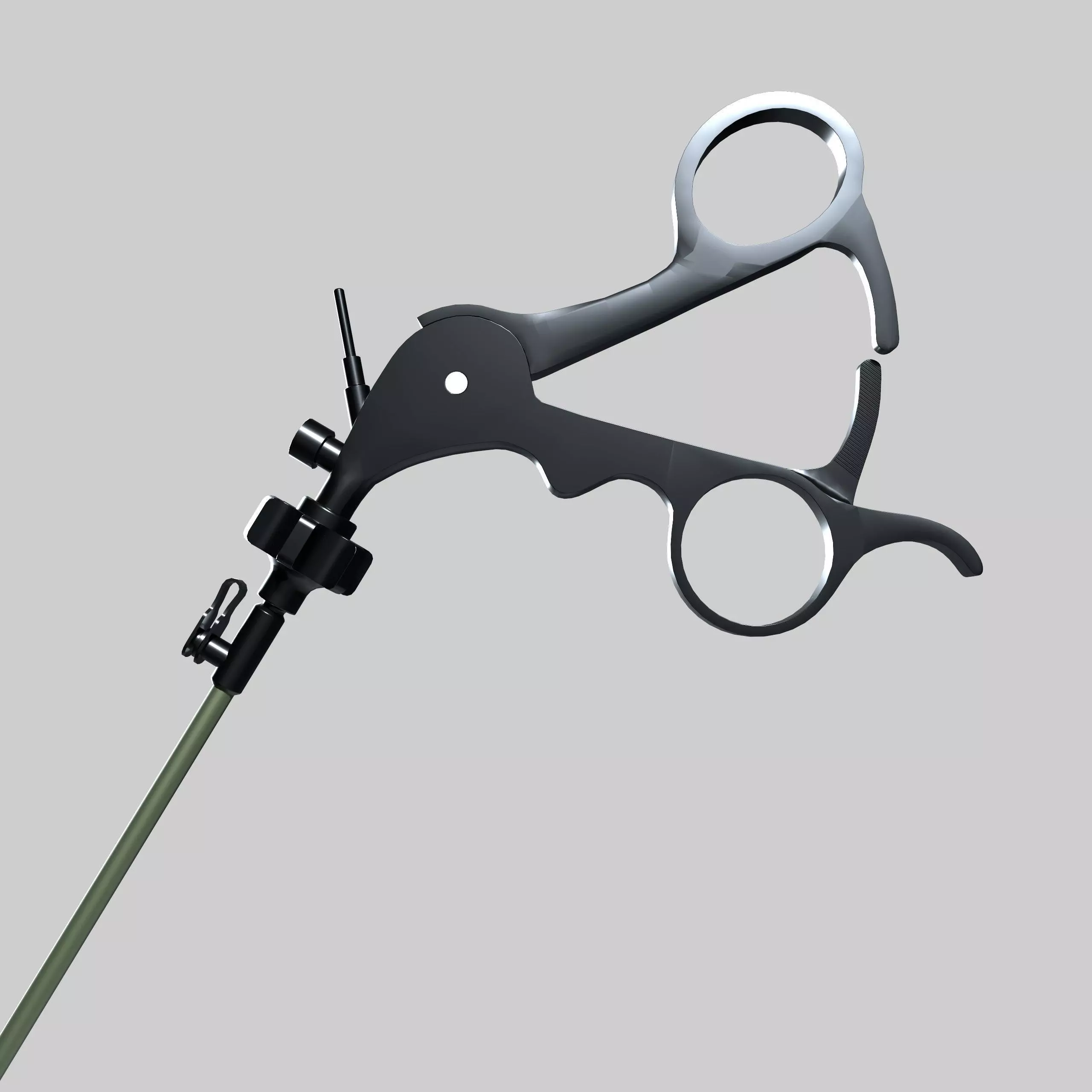 Laparoscopic Instrument Low-poly 3D model_3