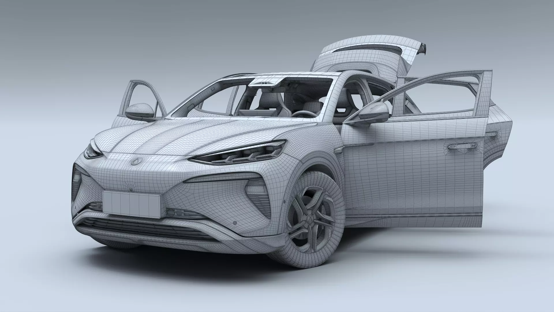 2025 Denza N7 AWD With interior 3D model_27