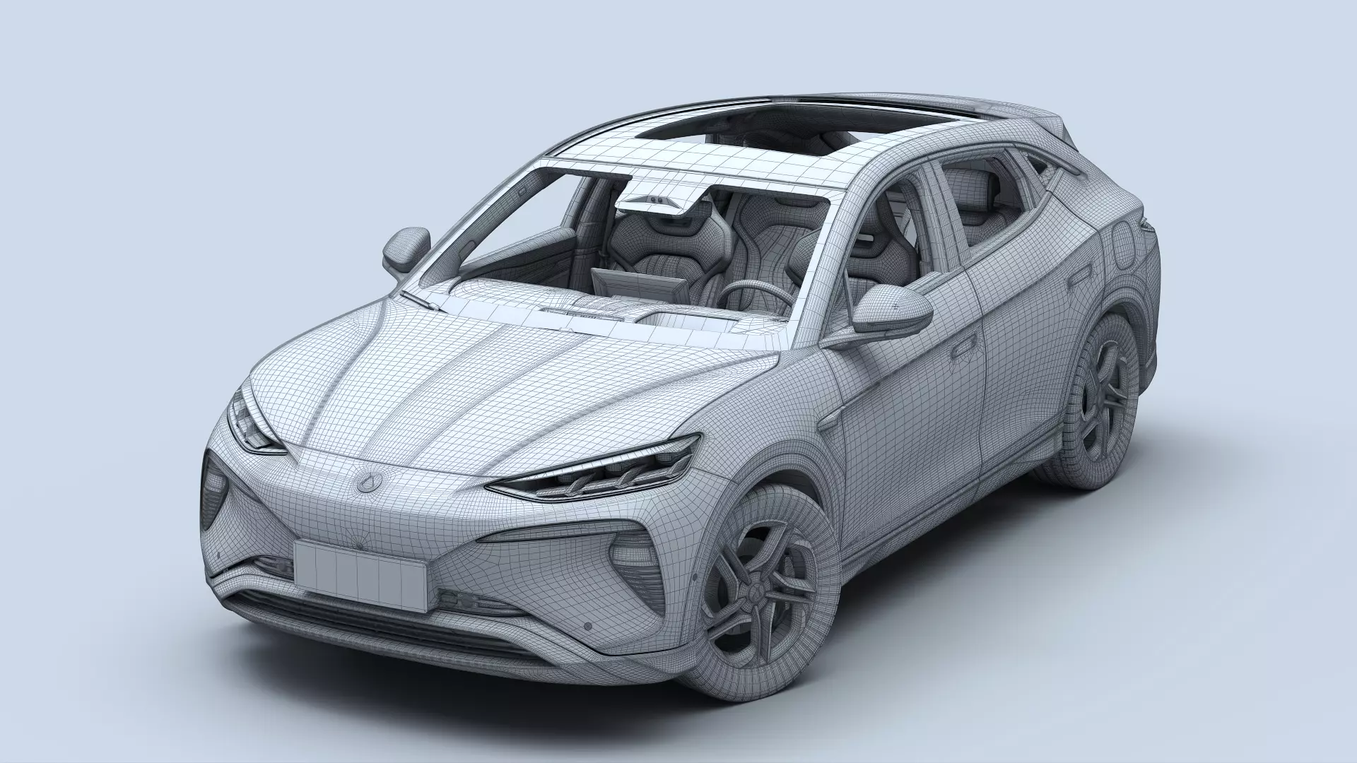 2025 Denza N7 AWD With interior 3D model_19