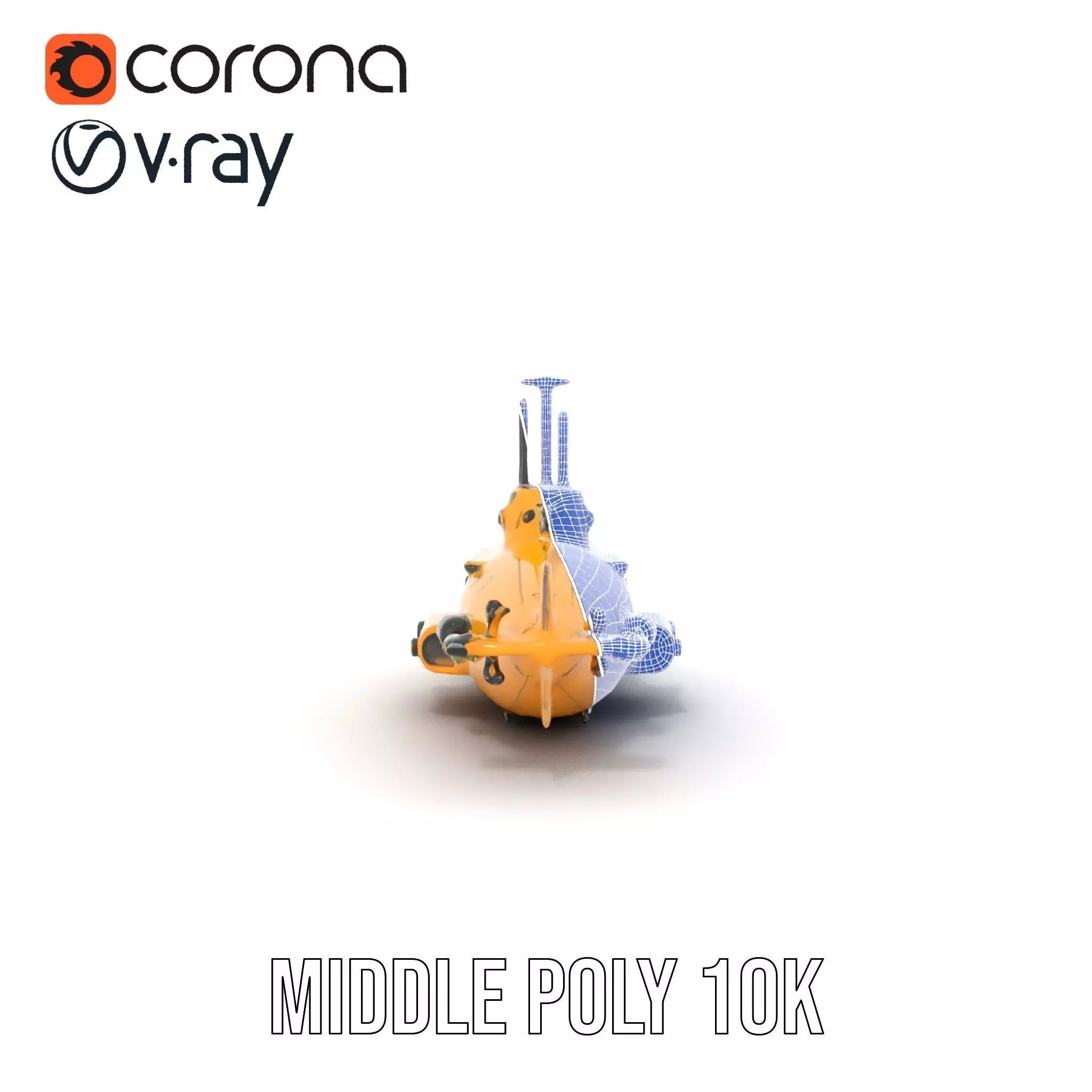 Yellow Submarine model pack Low-poly 3D model_30