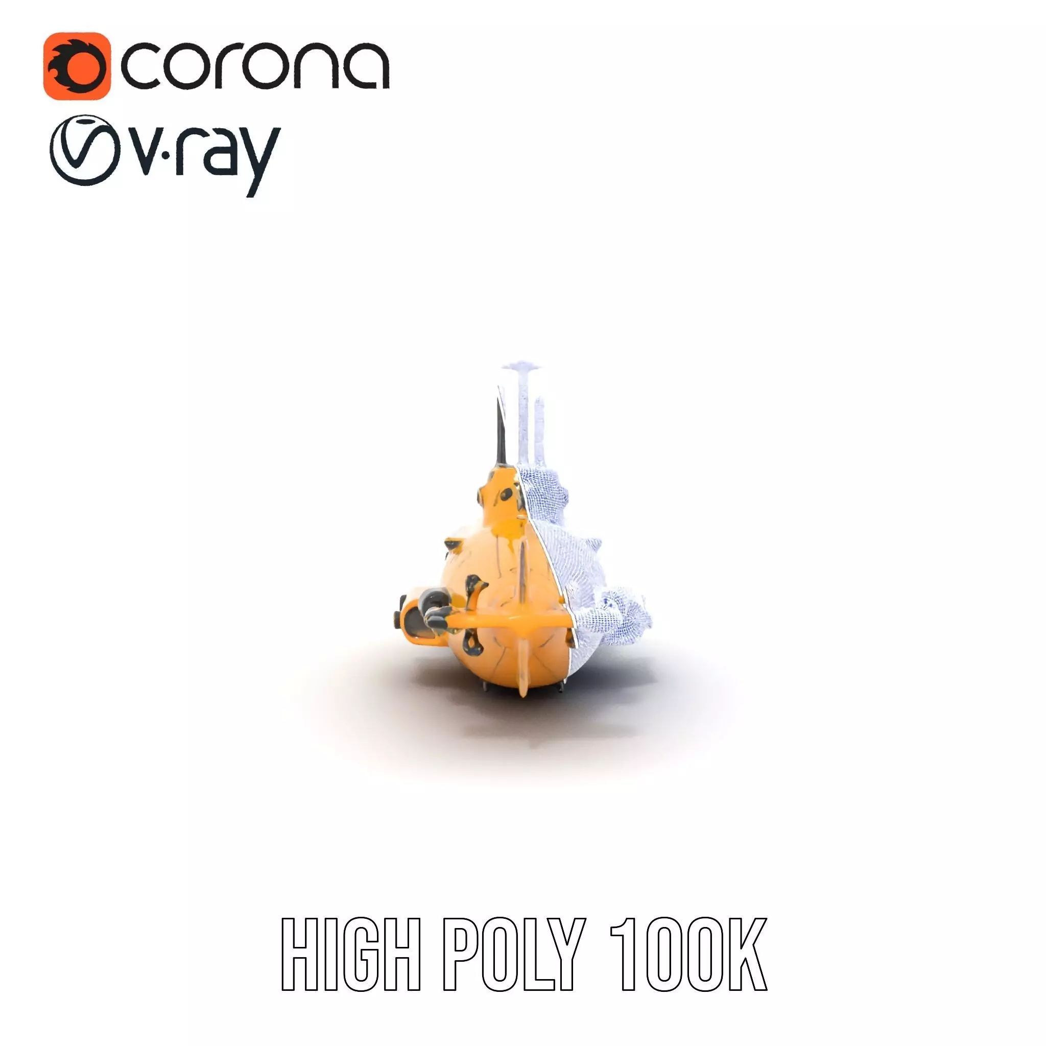 Yellow Submarine model pack Low-poly 3D model_32