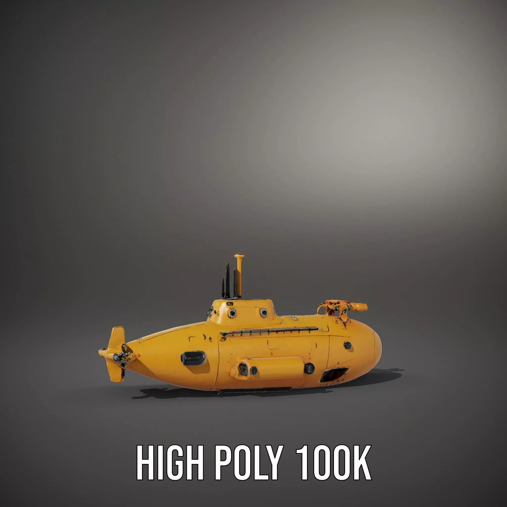 Yellow Submarine model pack Low-poly 3D model_9