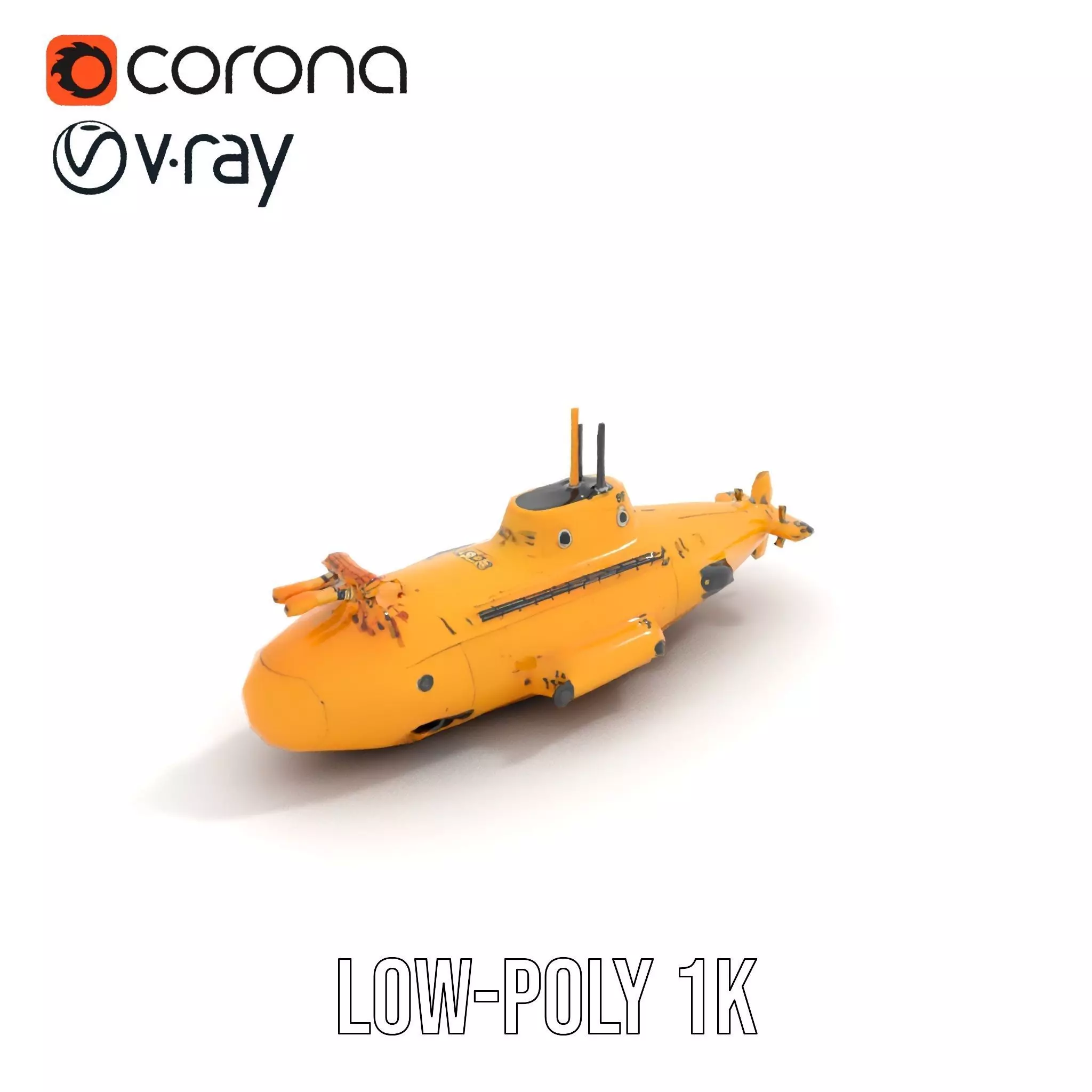 Yellow Submarine model pack Low-poly 3D model_18