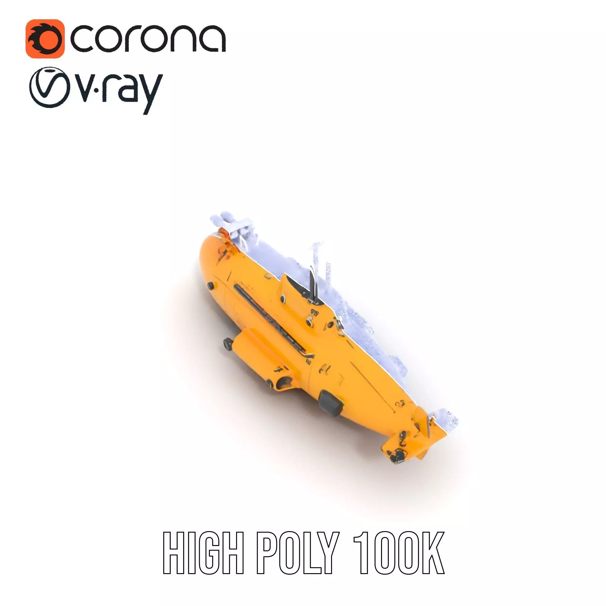 Yellow Submarine model pack Low-poly 3D model_34