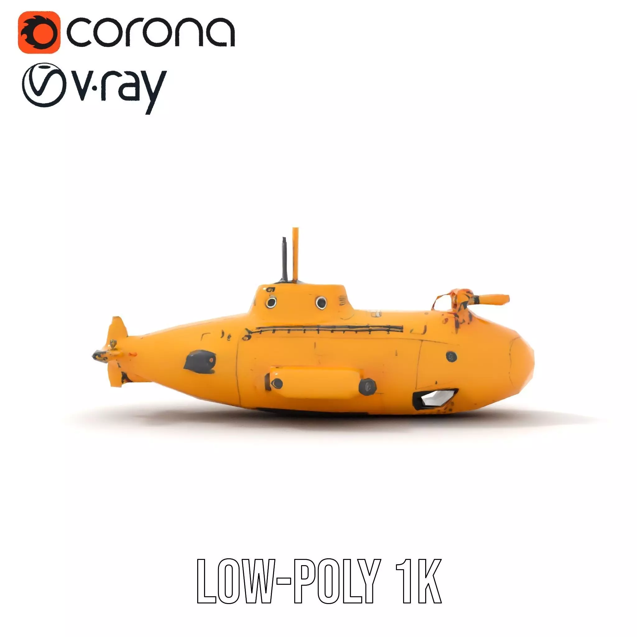 Yellow Submarine model pack Low-poly 3D model_21