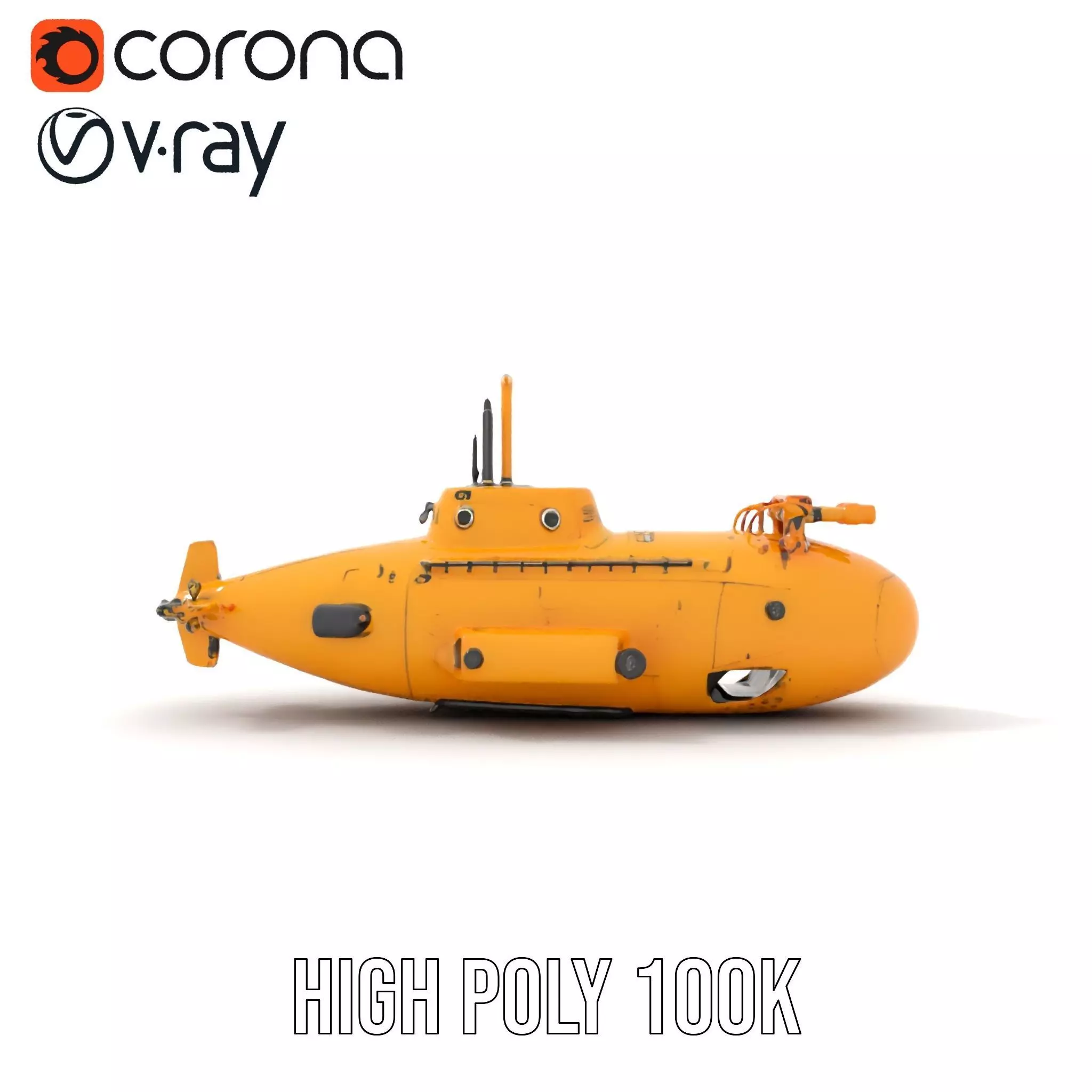 Yellow Submarine model pack Low-poly 3D model_22