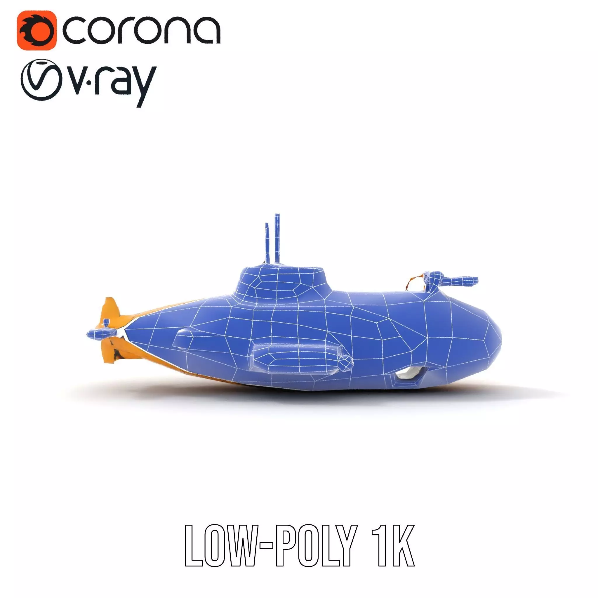 Yellow Submarine model pack Low-poly 3D model_24
