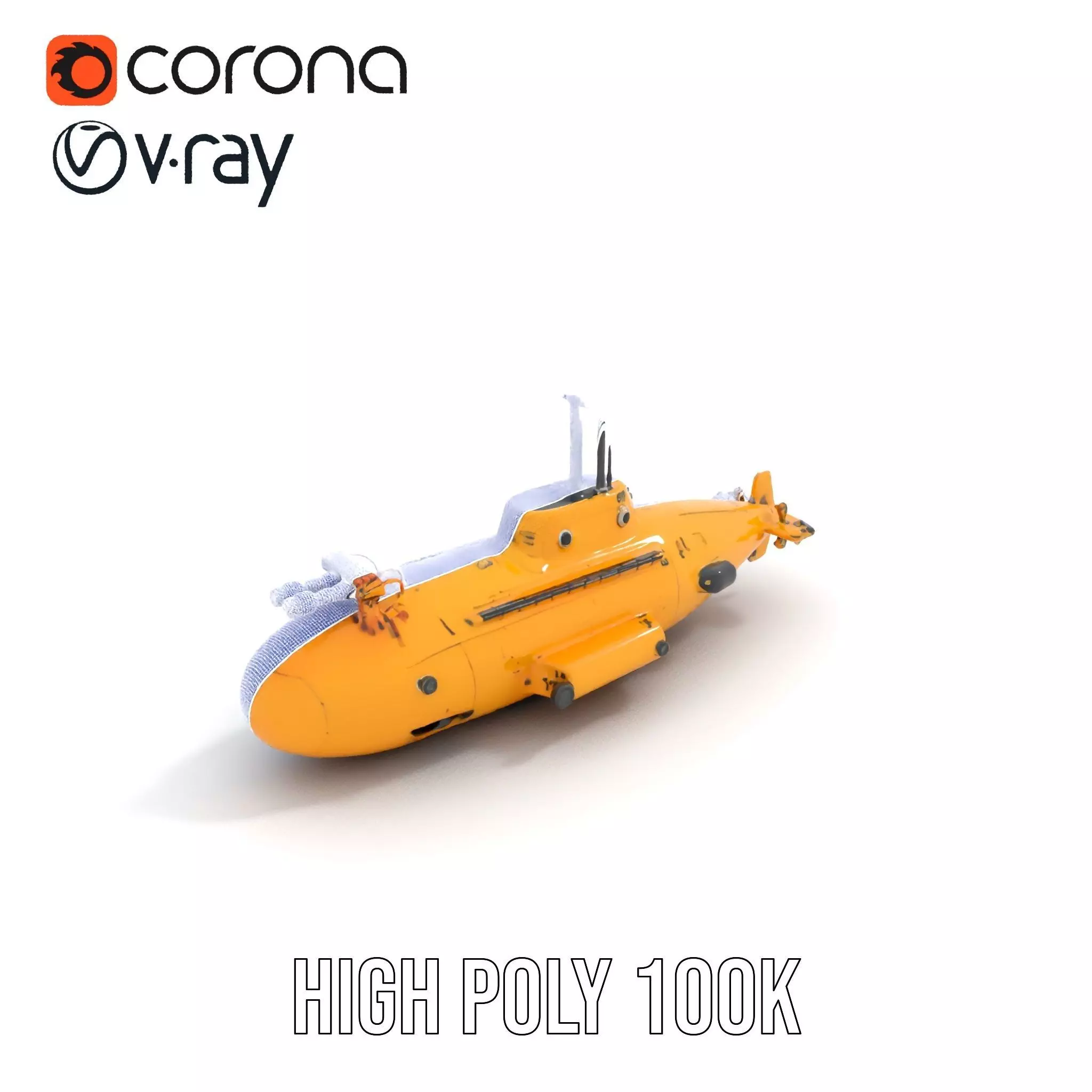 Yellow Submarine model pack Low-poly 3D model_35