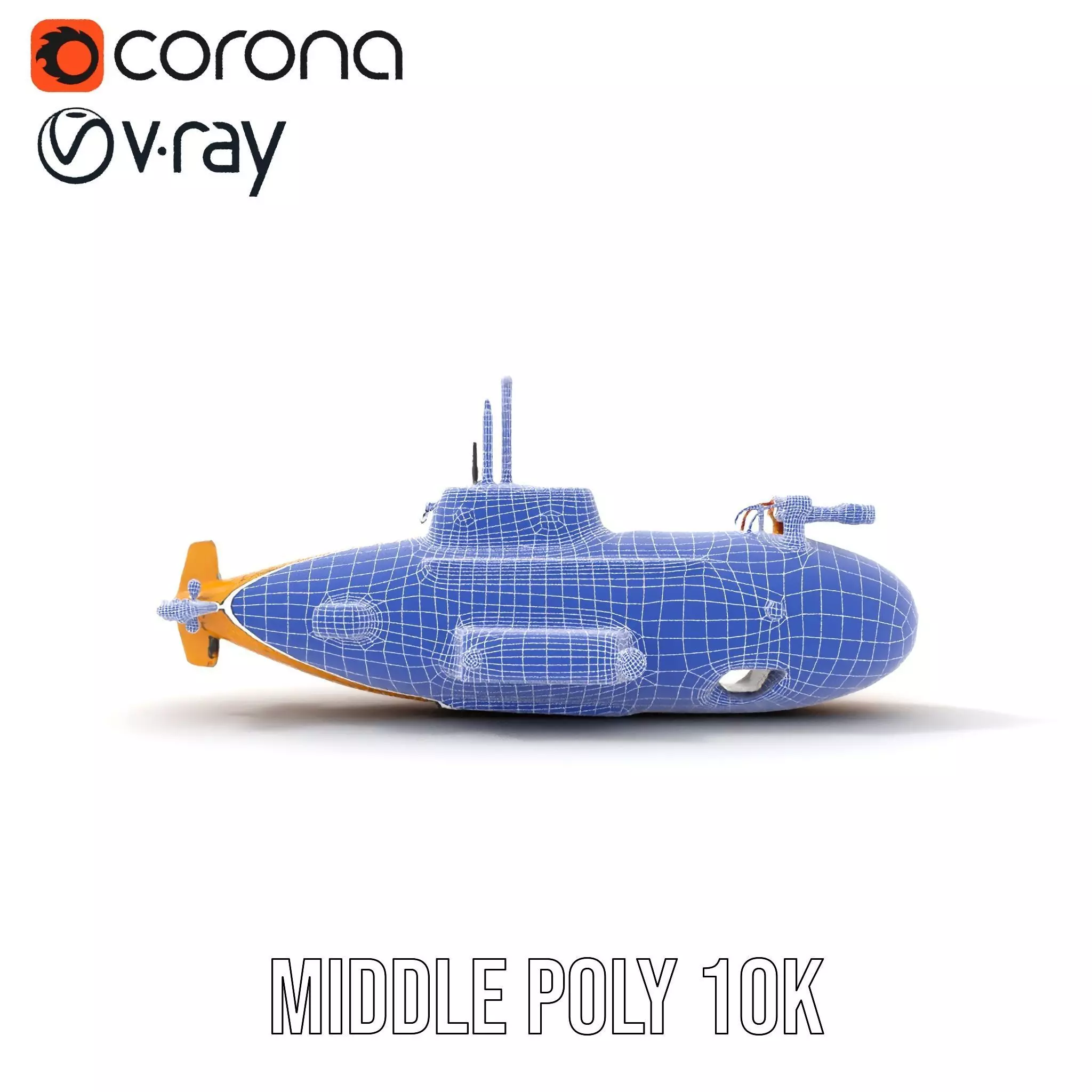 Yellow Submarine model pack Low-poly 3D model_26