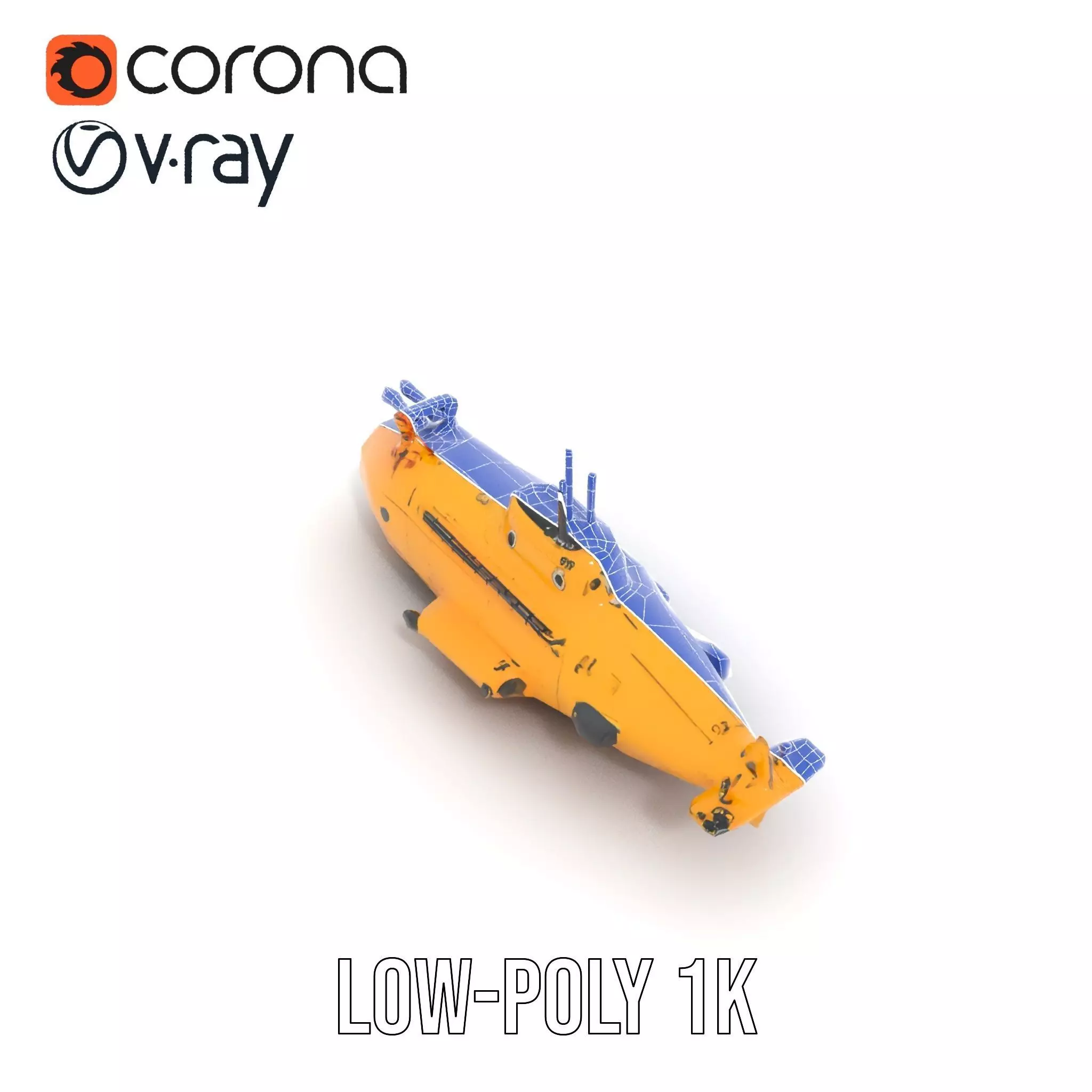 Yellow Submarine model pack Low-poly 3D model_27