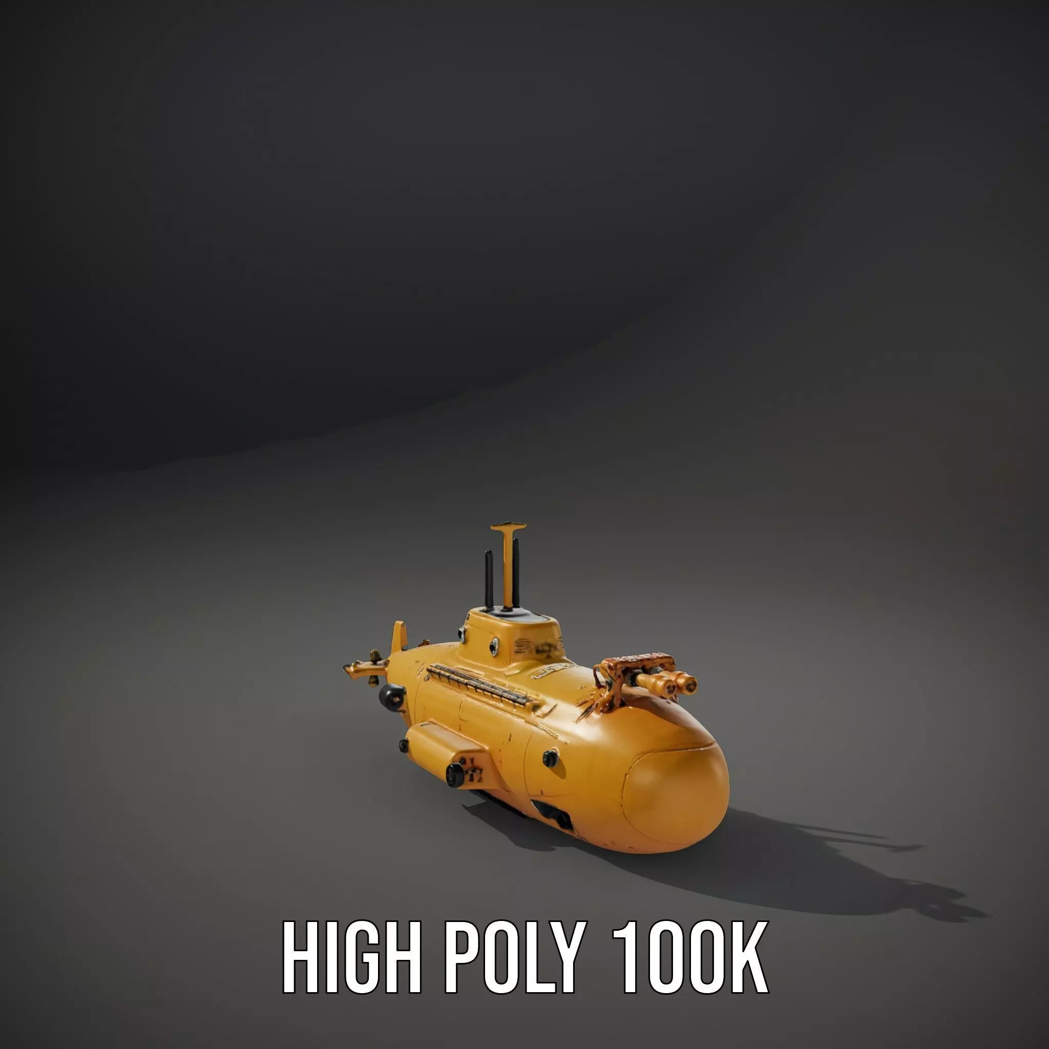 Yellow Submarine model pack Low-poly 3D model_11
