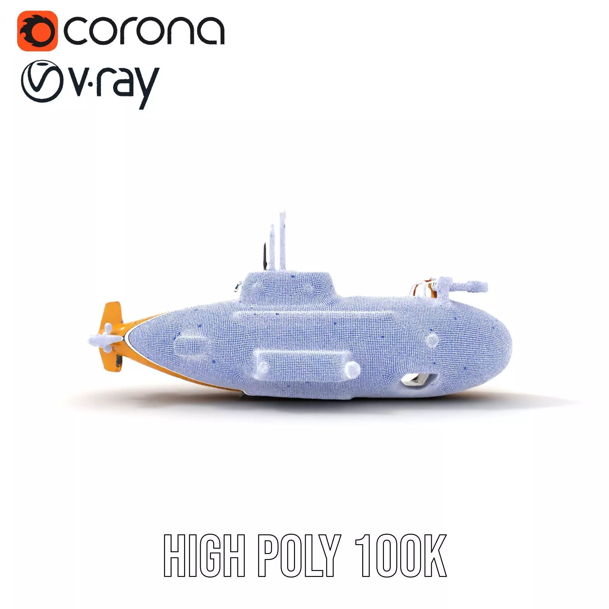 Yellow Submarine model pack Low-poly 3D model_33