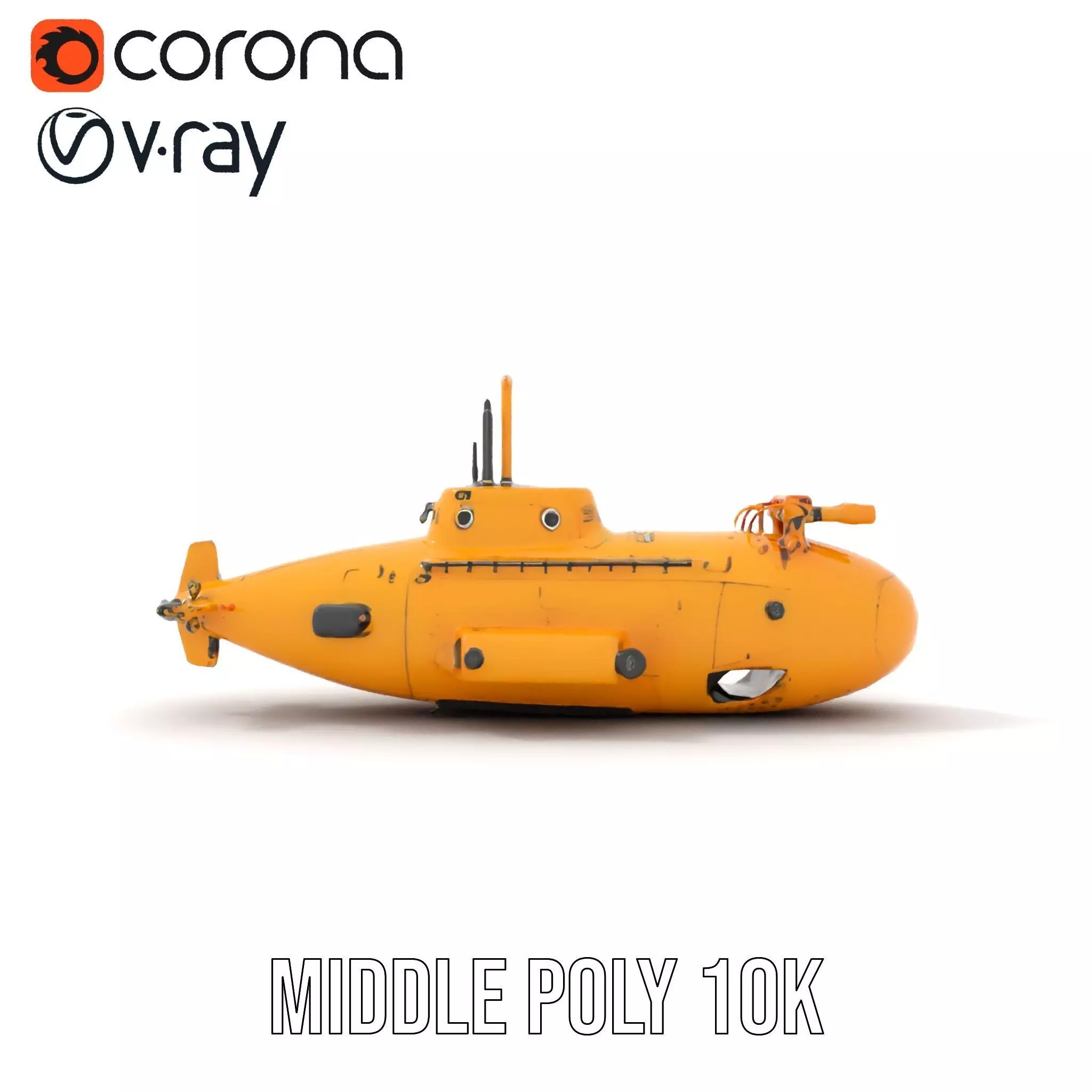 Yellow Submarine model pack Low-poly 3D model_12