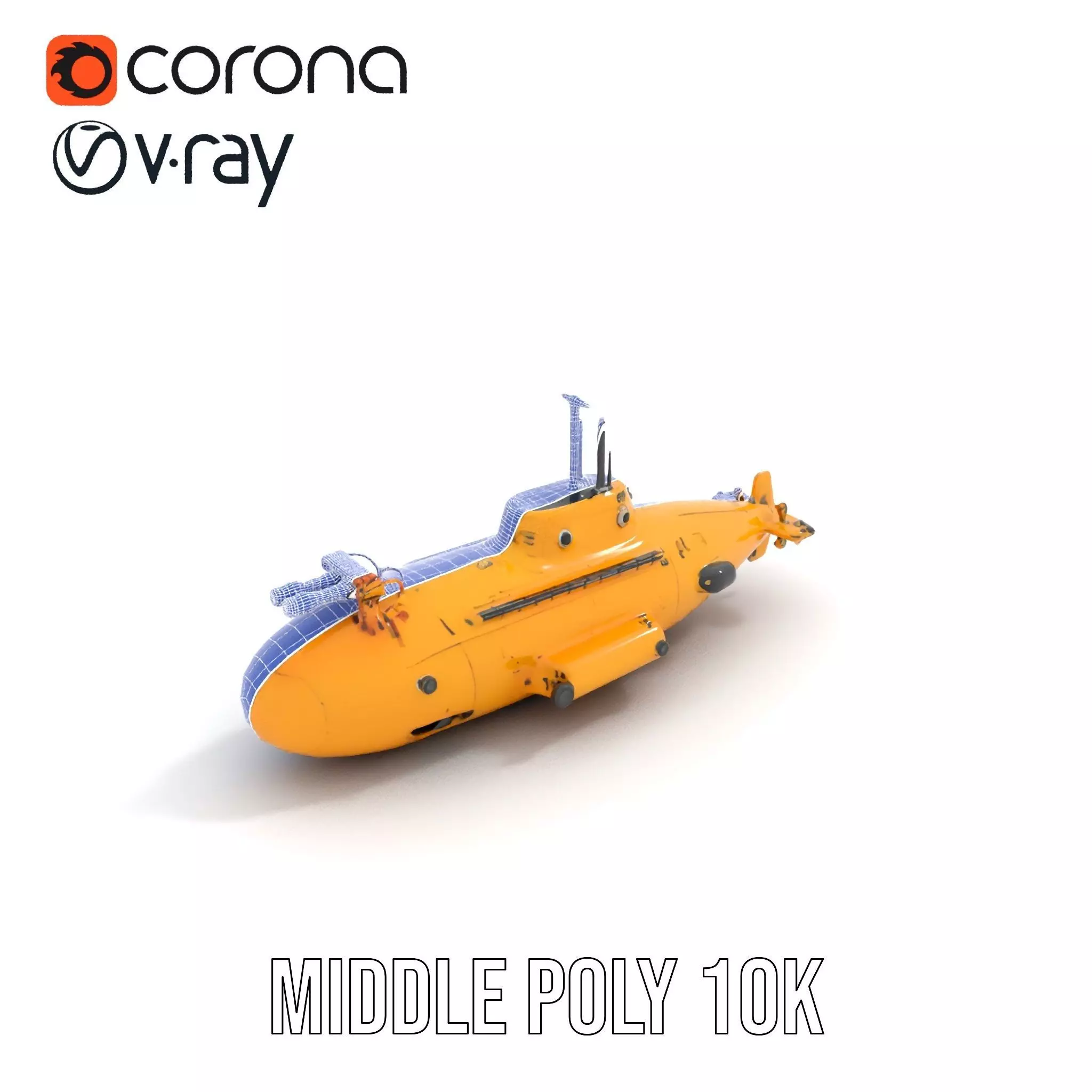 Yellow Submarine model pack Low-poly 3D model_17