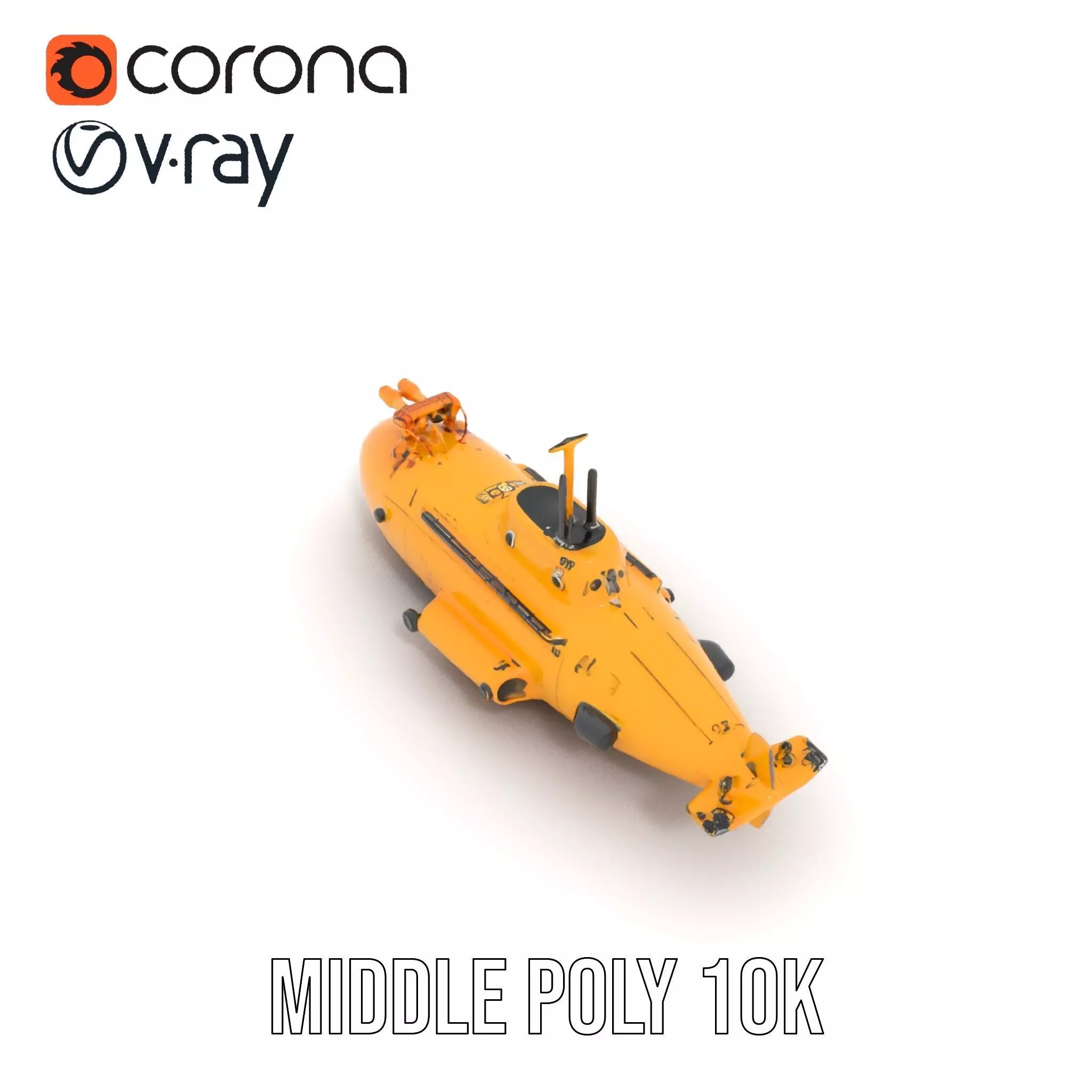 Yellow Submarine model pack Low-poly 3D model_20