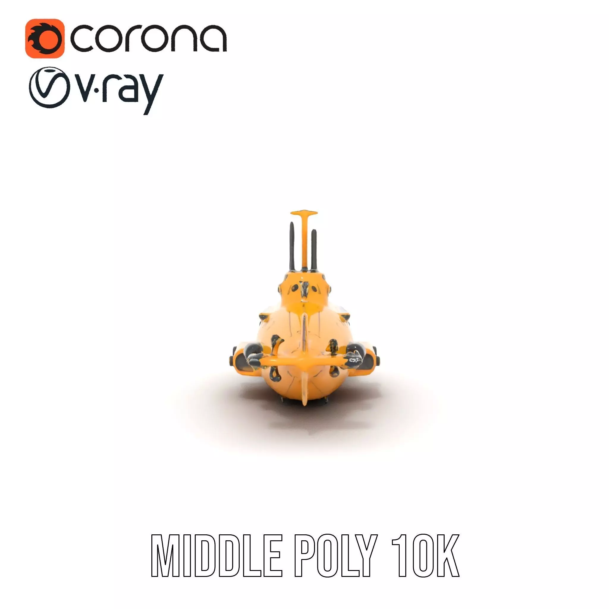 Yellow Submarine model pack Low-poly 3D model_28