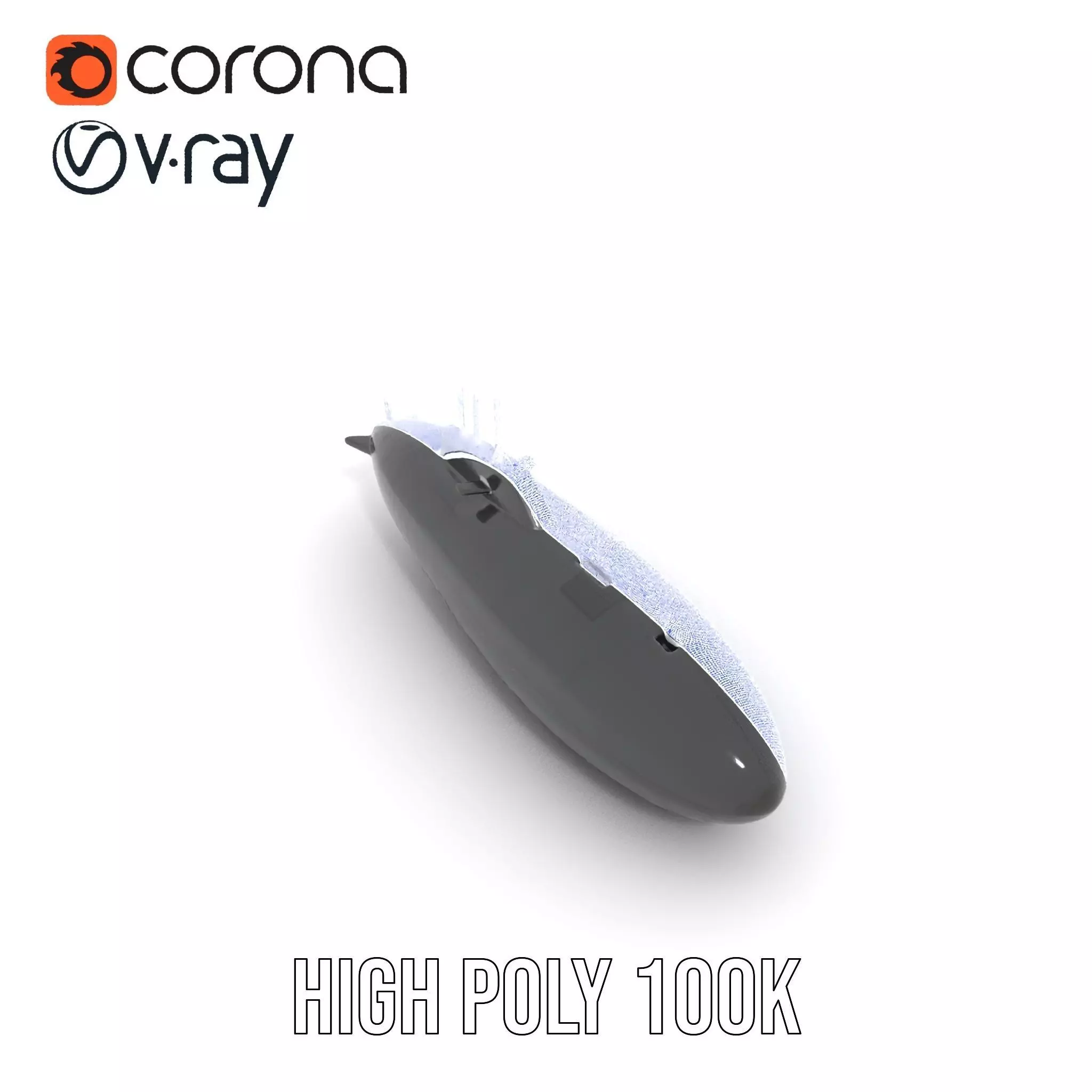 Sleek Submarine model pack Low-poly 3D model_34