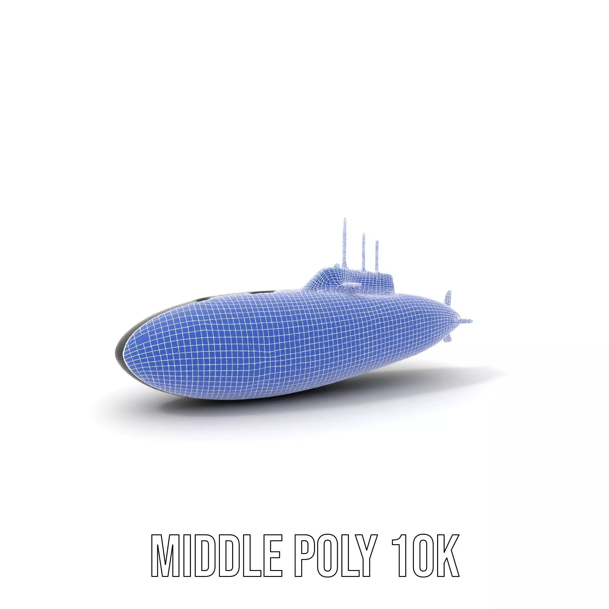 Sleek Submarine model pack Low-poly 3D model_25