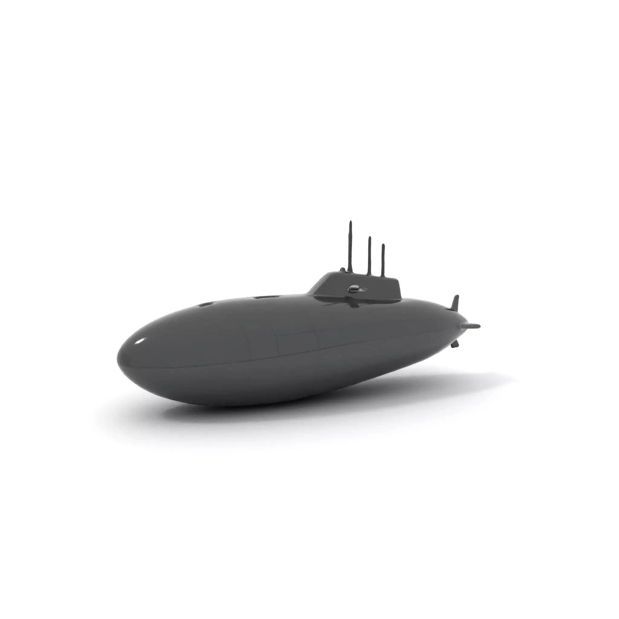 Sleek Submarine model pack Low-poly 3D model_12