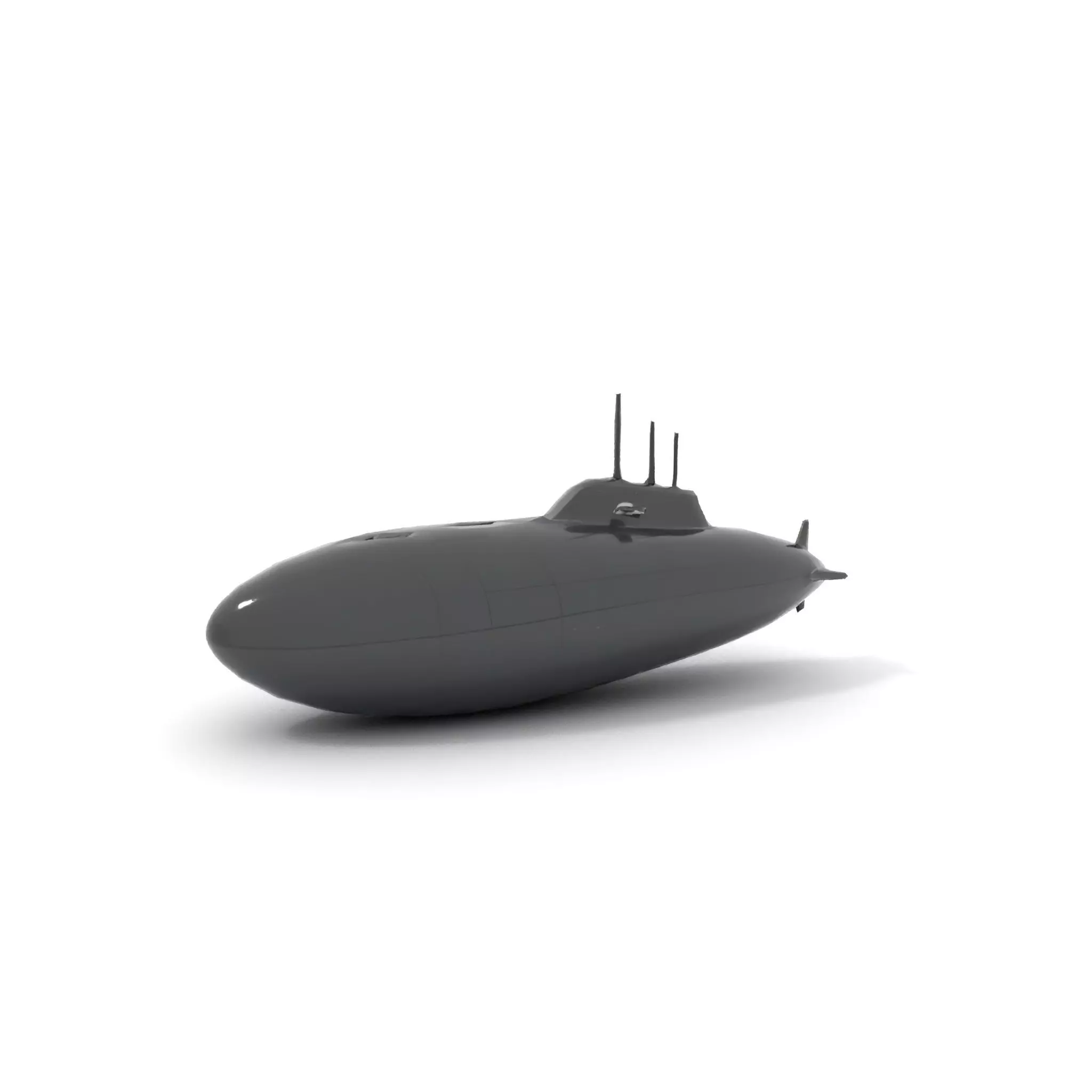 Sleek Submarine model pack Low-poly 3D model_18