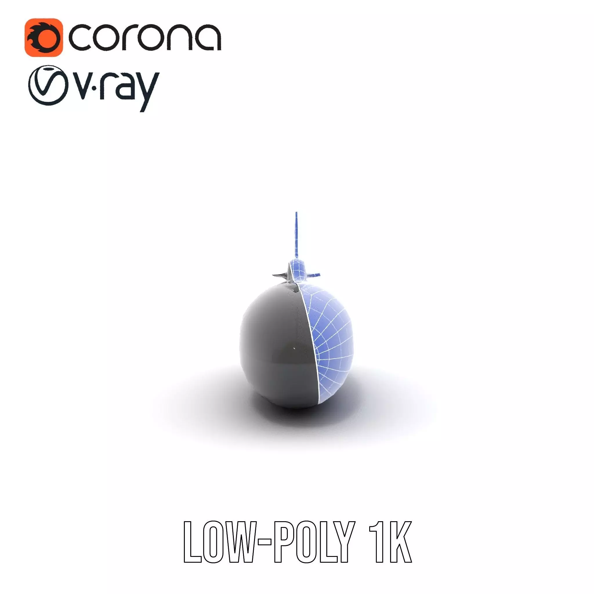 Sleek Submarine model pack Low-poly 3D model_28