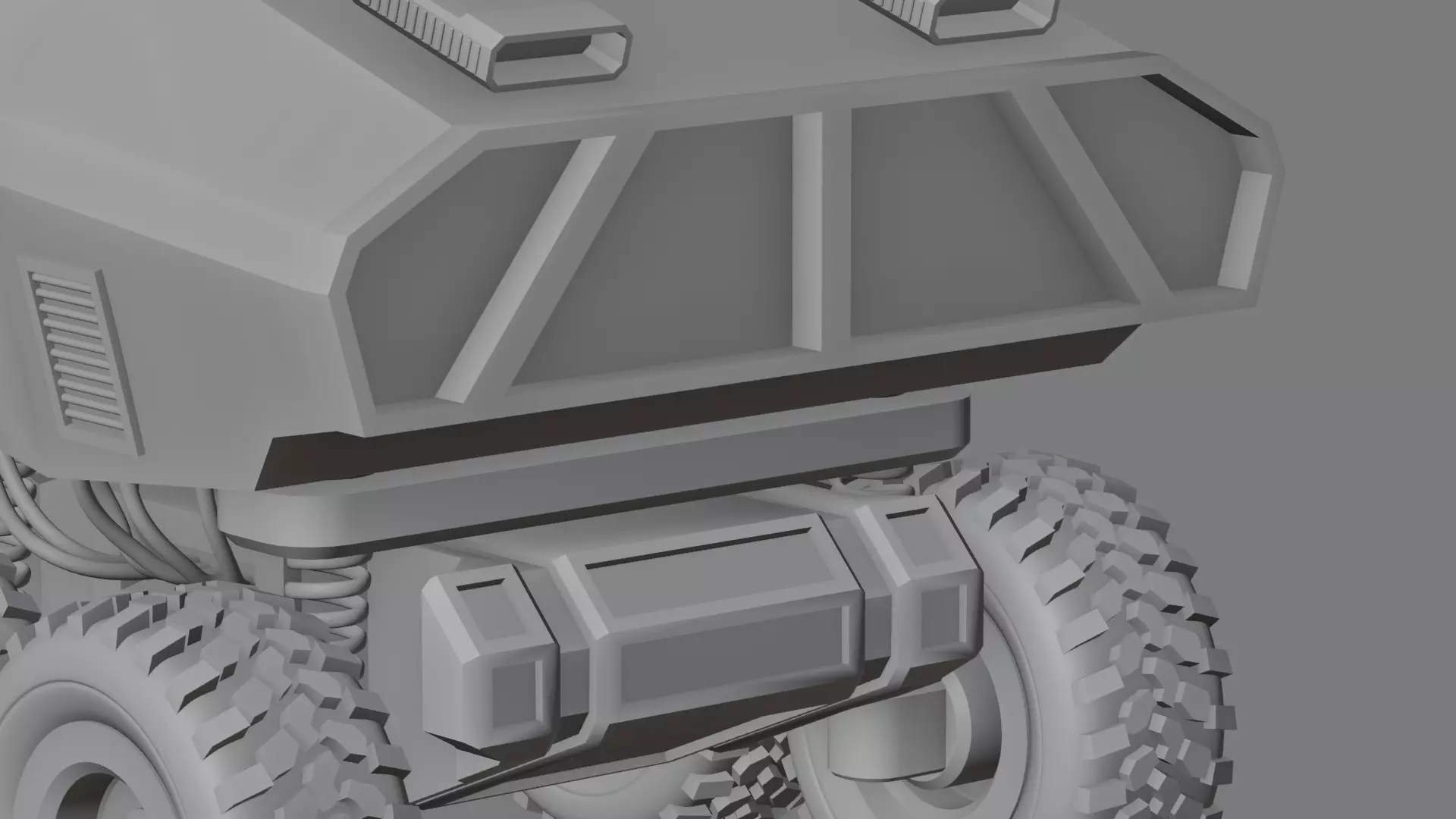 Giant Sci fi vehicle Concept 3D with PBR Texture 3D model_19