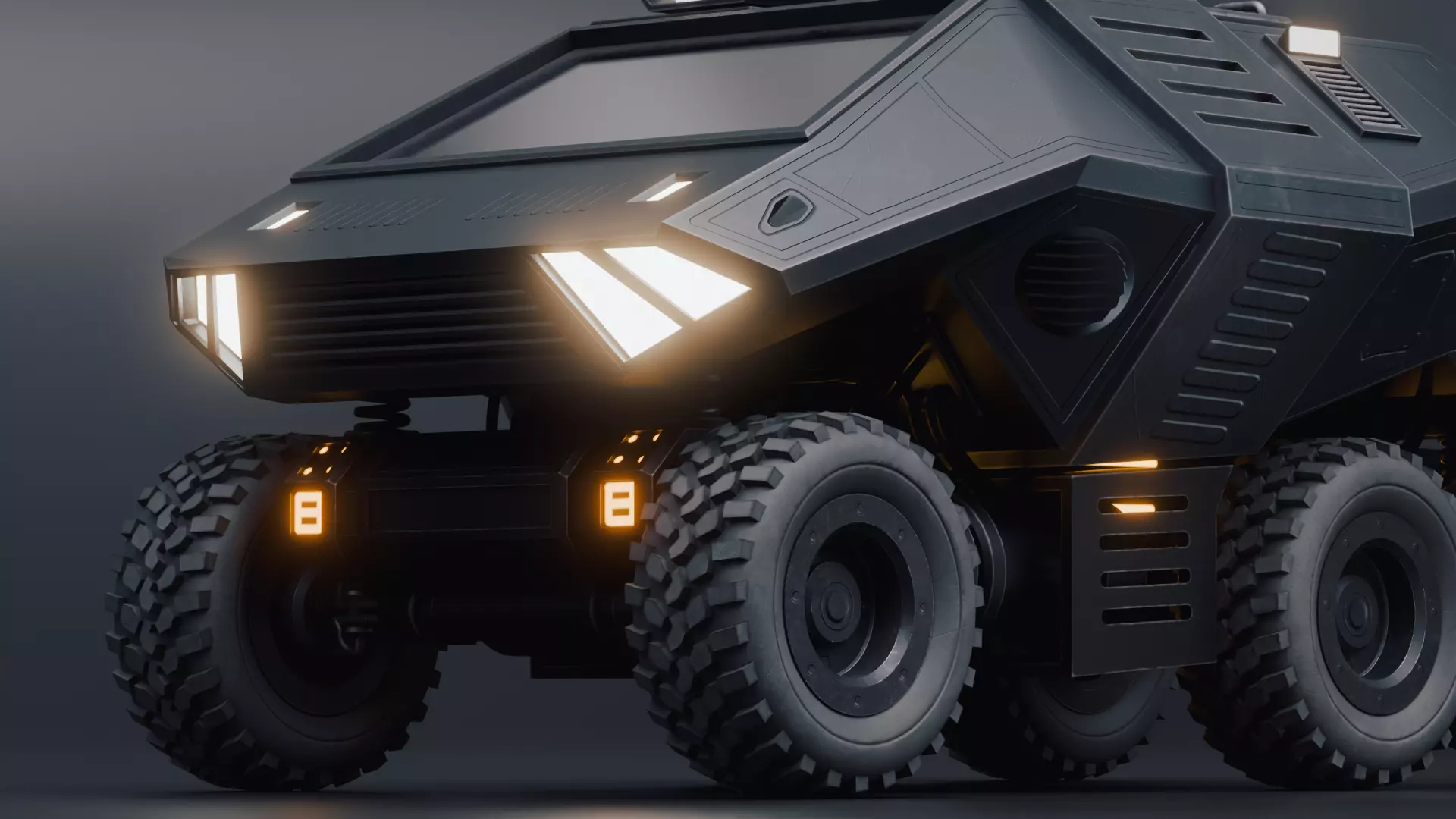 Giant Sci fi vehicle Concept 3D with PBR Texture 3D model_5