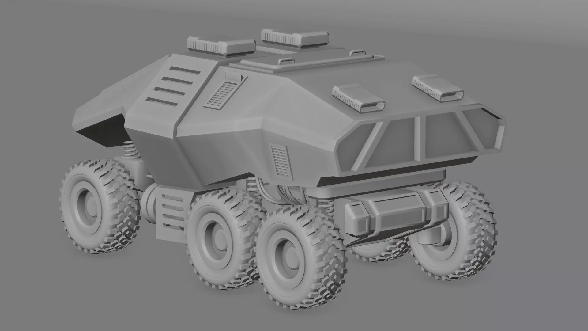 Giant Sci fi vehicle Concept 3D with PBR Texture 3D model_18