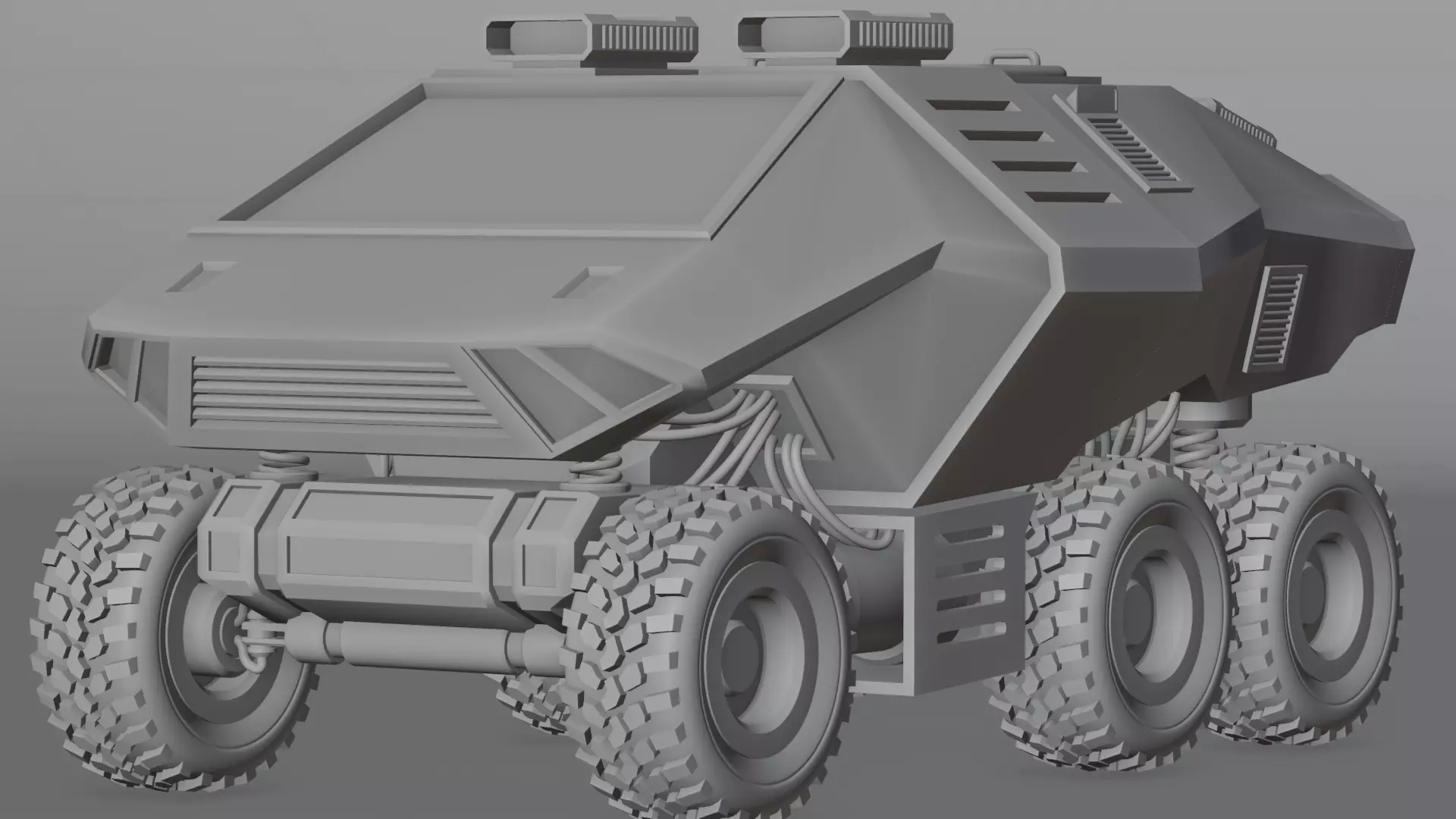 Giant Sci fi vehicle Concept 3D with PBR Texture 3D model_21