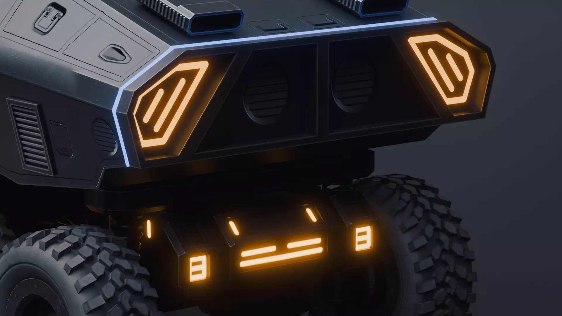 Giant Sci fi vehicle Concept 3D with PBR Texture 3D model_7