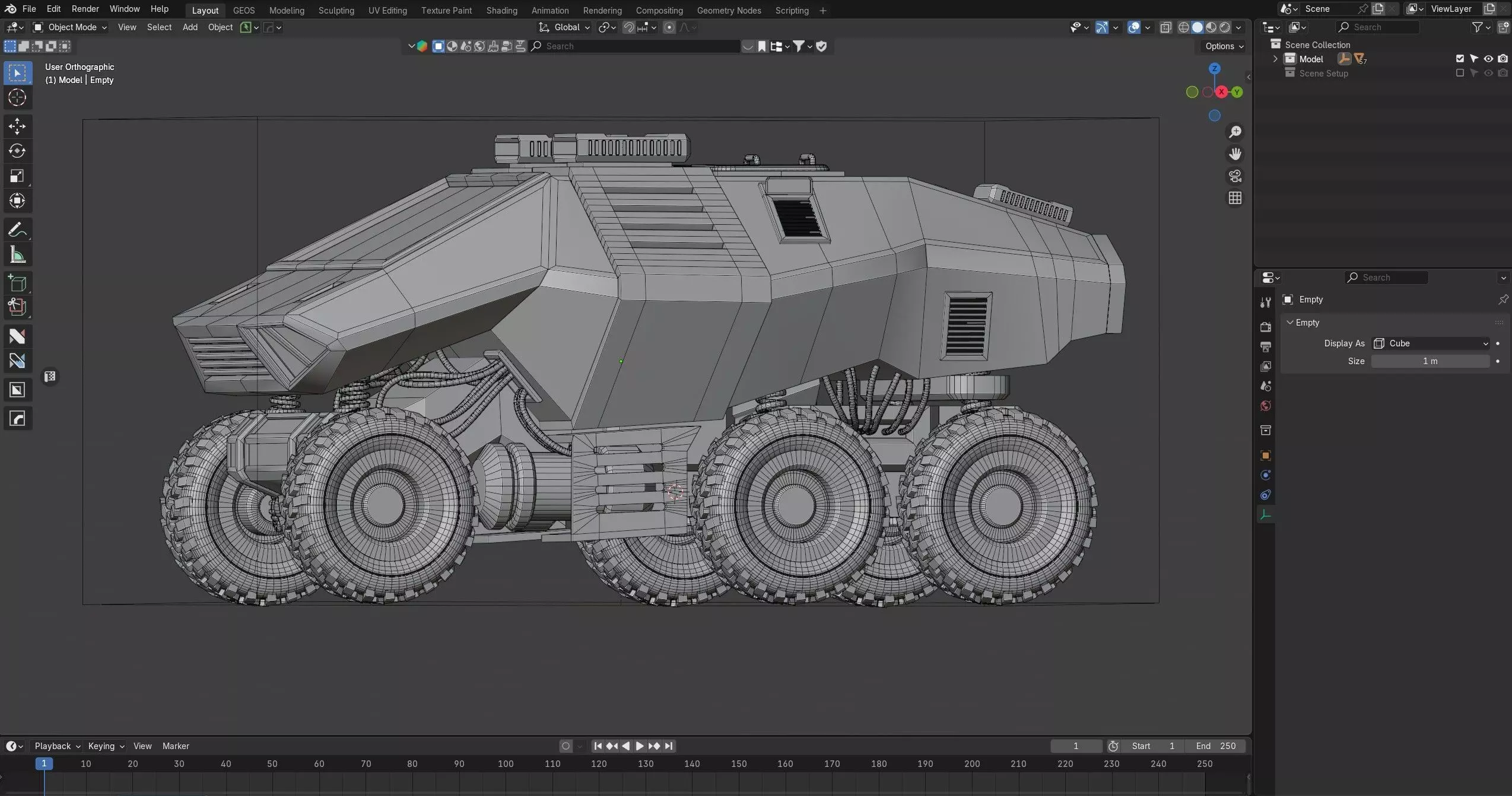 Giant Sci fi vehicle Concept 3D with PBR Texture 3D model_26