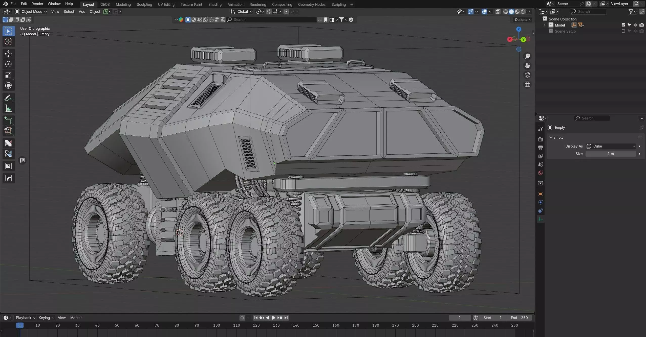 Giant Sci fi vehicle Concept 3D with PBR Texture 3D model_25