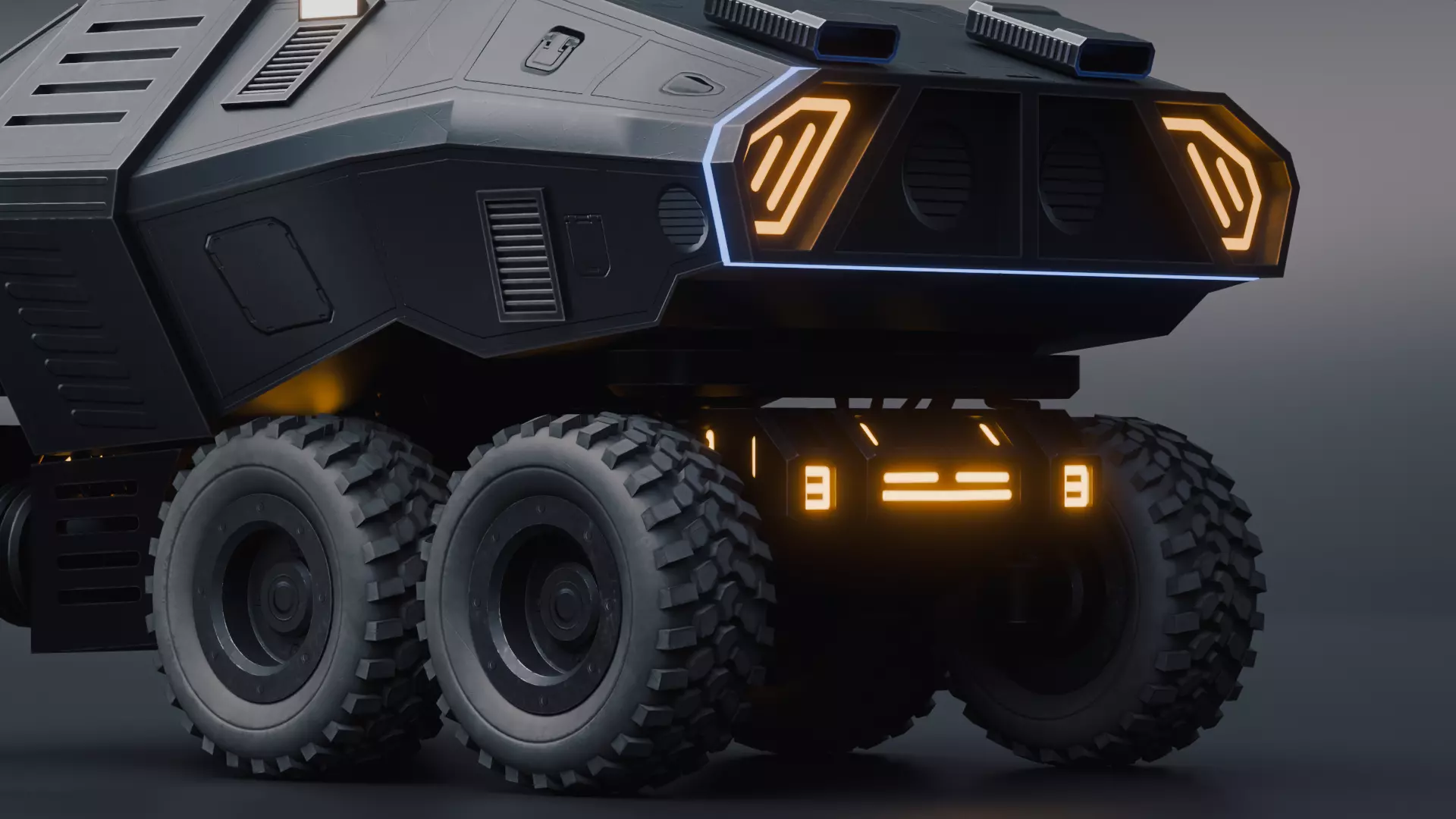 Giant Sci fi vehicle Concept 3D with PBR Texture 3D model_8