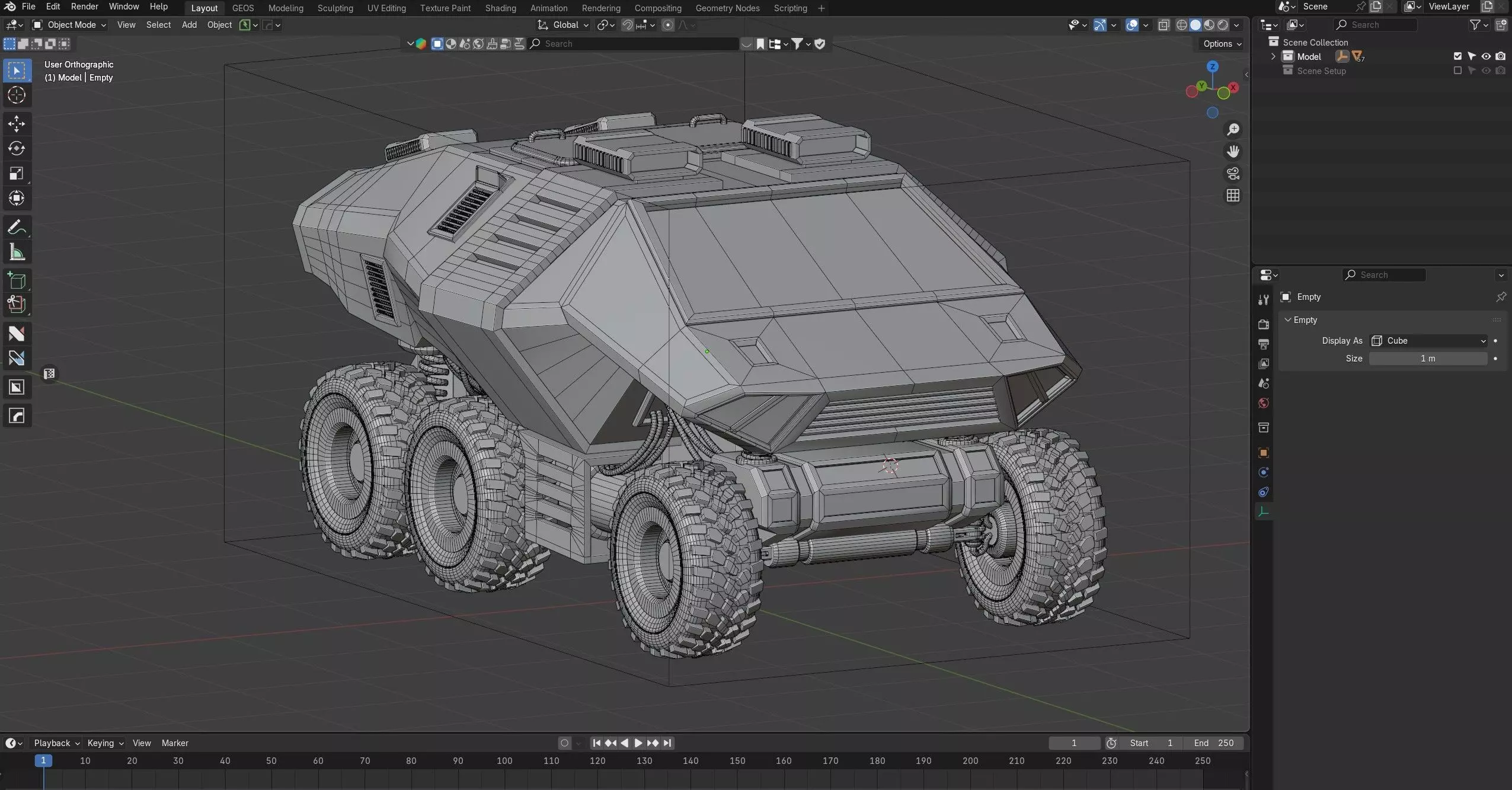 Giant Sci fi vehicle Concept 3D with PBR Texture 3D model_27